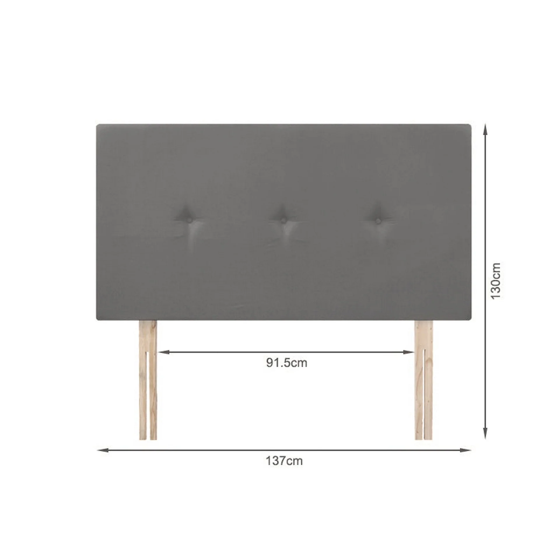 MORGAN Upholstered Headboard Double - SLATE - Image 3