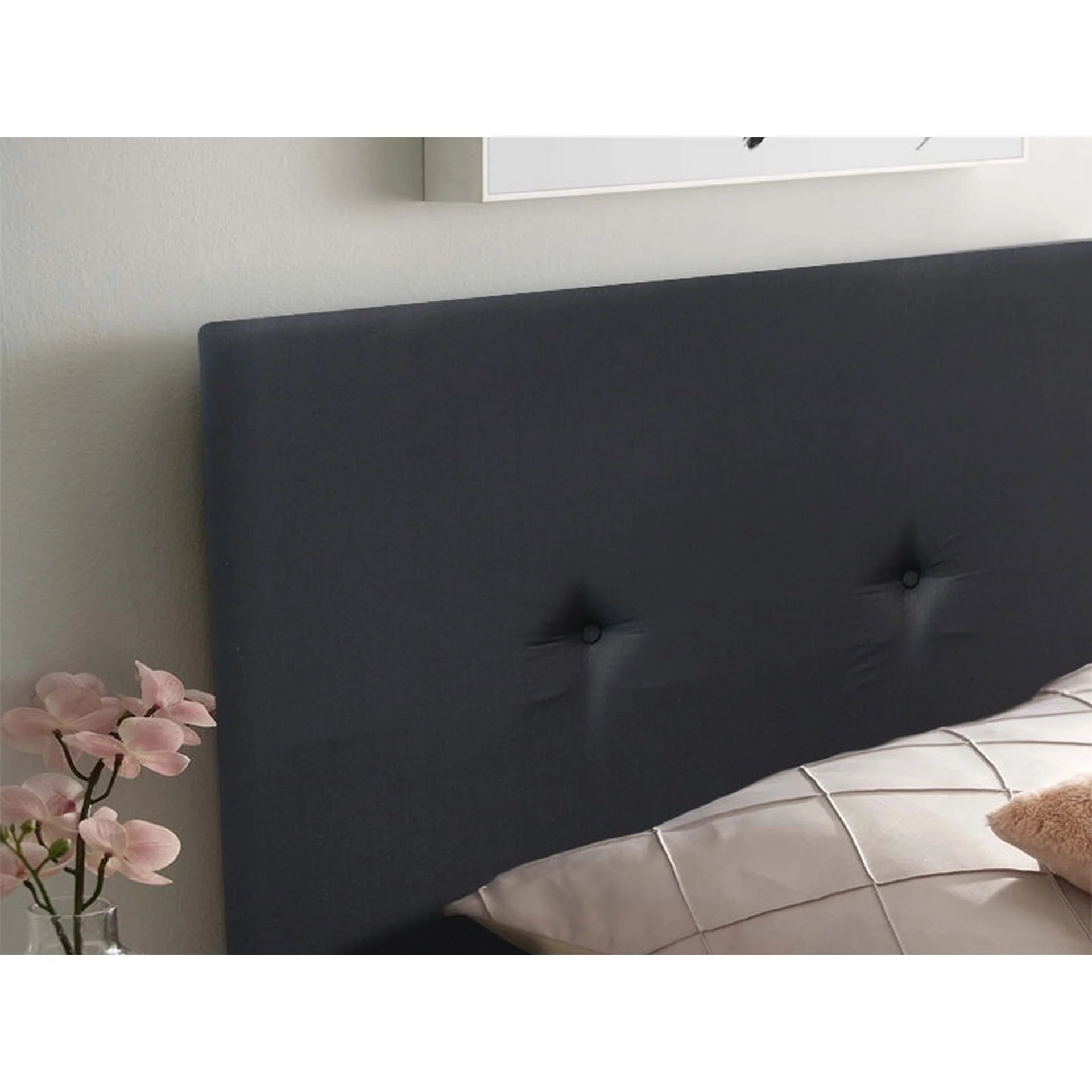 MORGAN Upholstered Headboard King - BLACK - Image 6