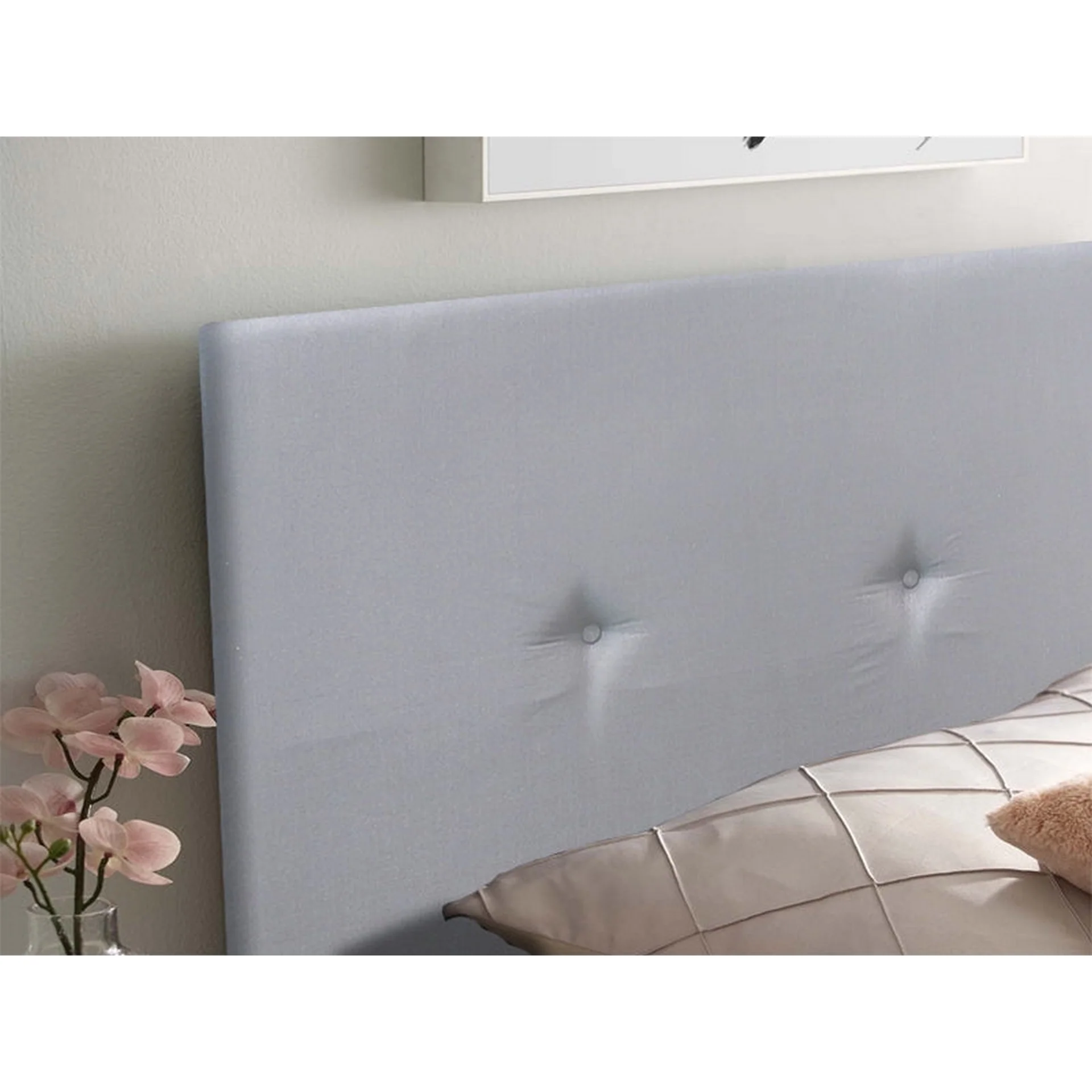MORGAN Upholstered Headboard King Single - GREY - Image 6