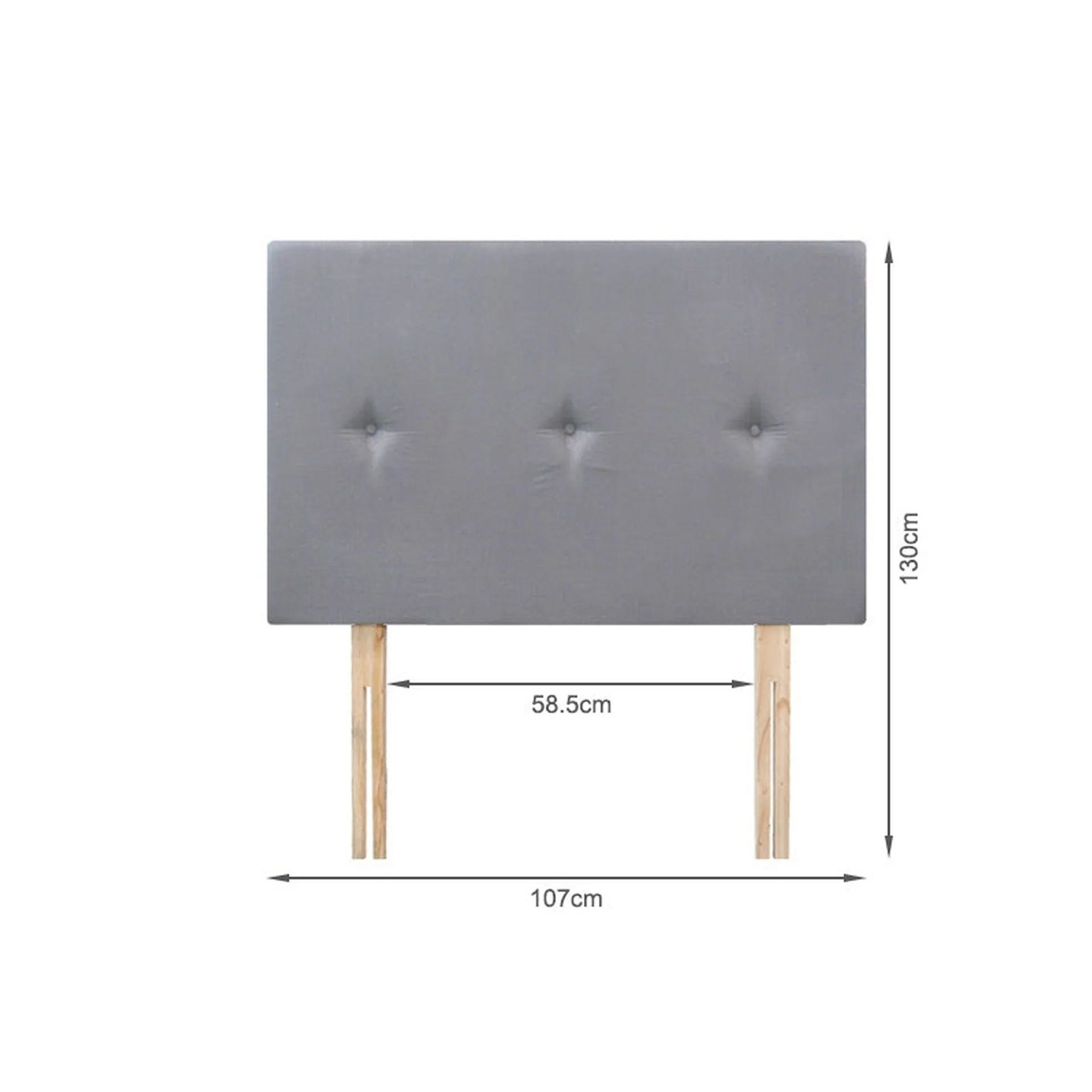 MORGAN Upholstered Headboard King Single - GREY - Image 8