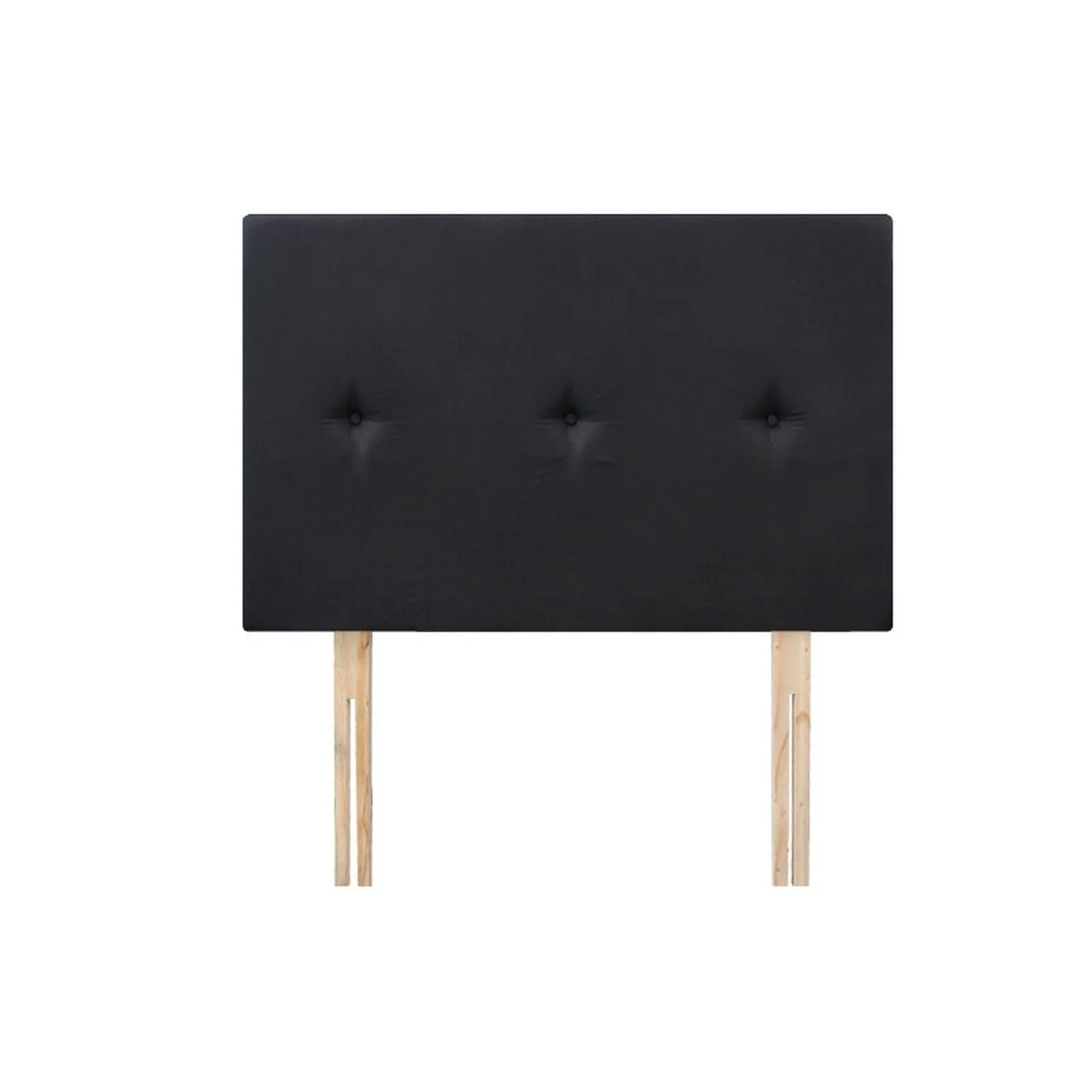 MORGAN Upholstered Headboard Single - BLACK - Image 5