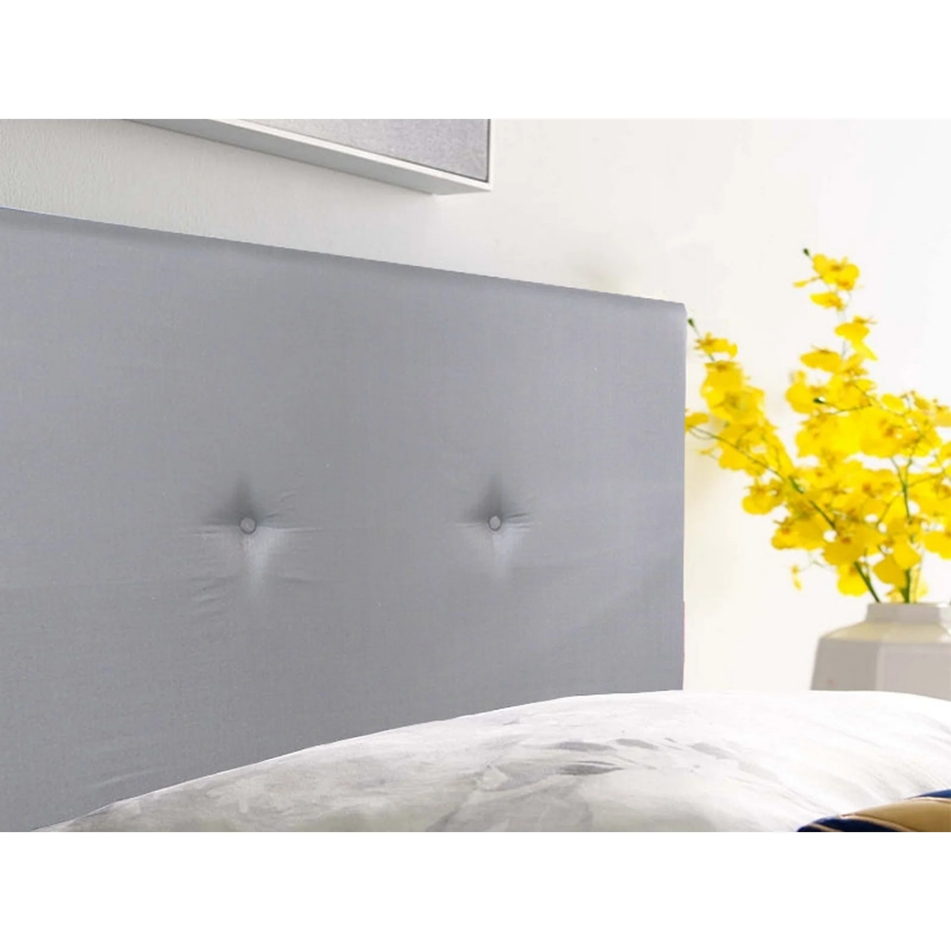 MORGAN Upholstered Headboard Single - GREY - Image 7