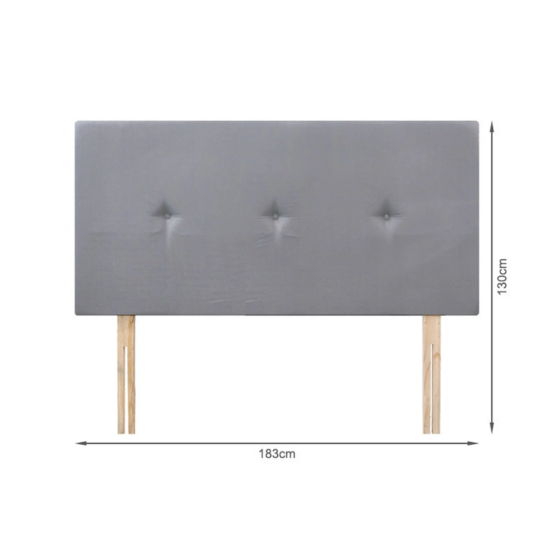 MORGAN Upholstered Headboard Super King - GREY