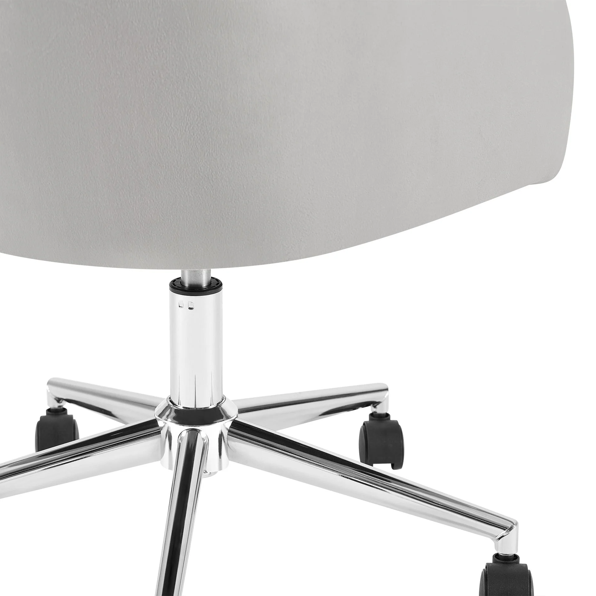 Morgan Velvet Office Chair - Light Grey - Image 10