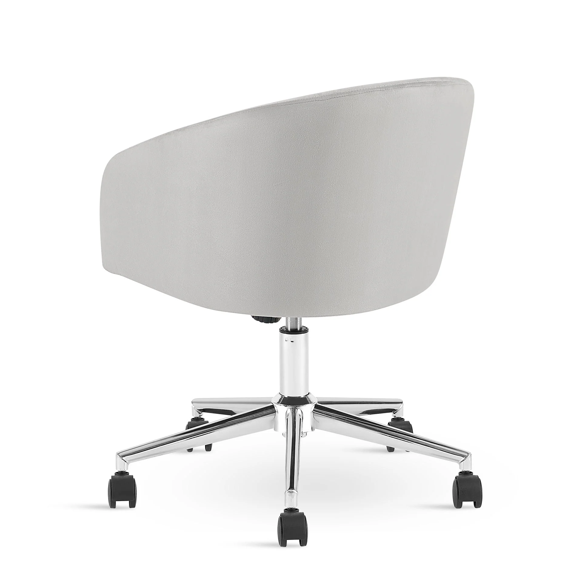 Morgan Velvet Office Chair - Light Grey - Image 7
