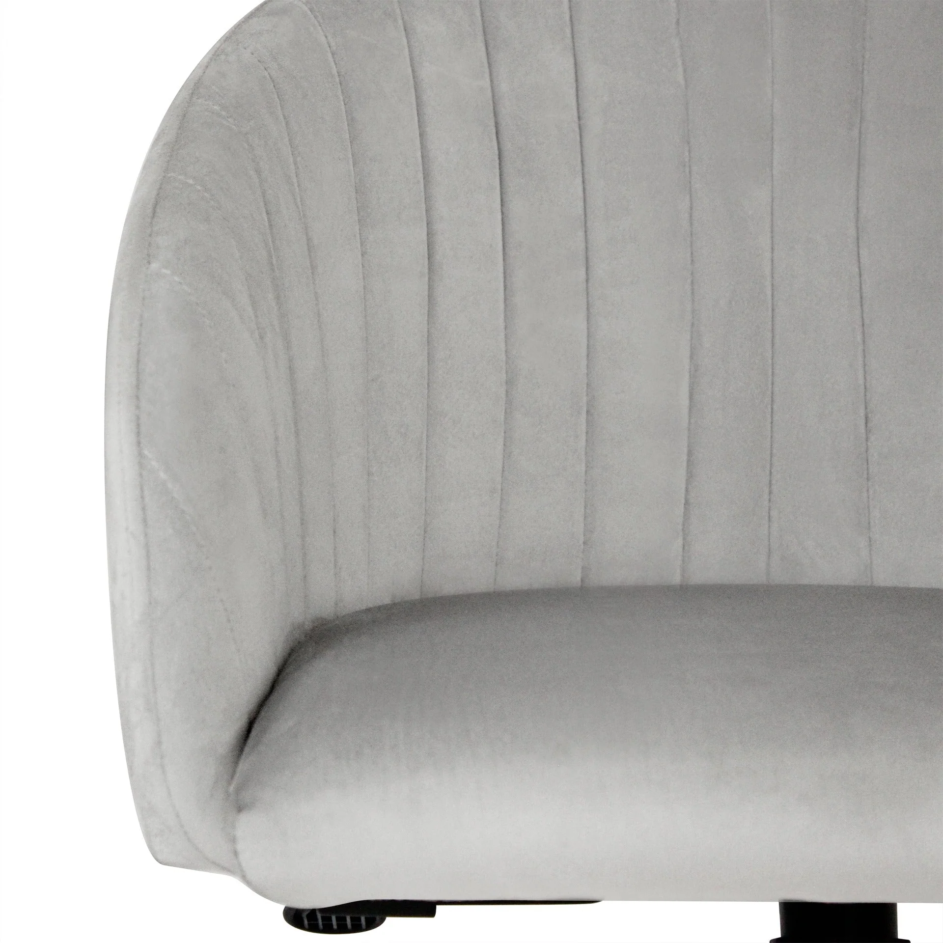 Morgan Velvet Office Chair - Light Grey - Image 8
