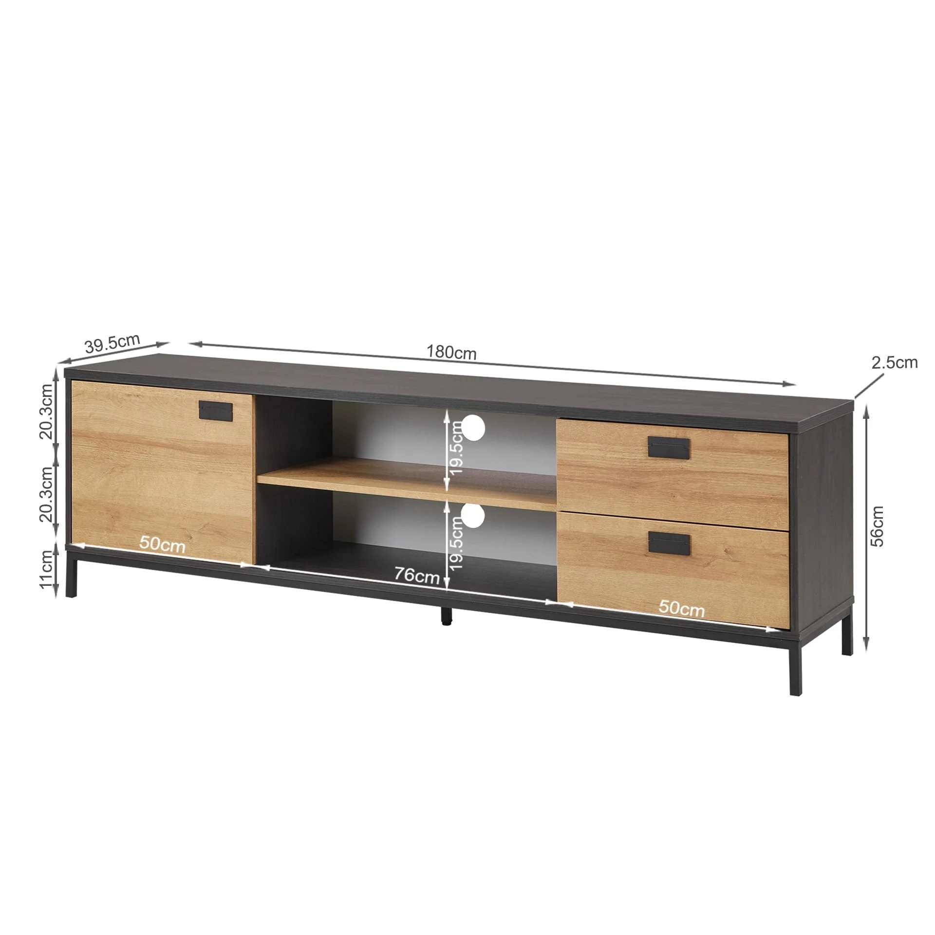Morris 1.8m Entertainment Unit - Oak - Image 2