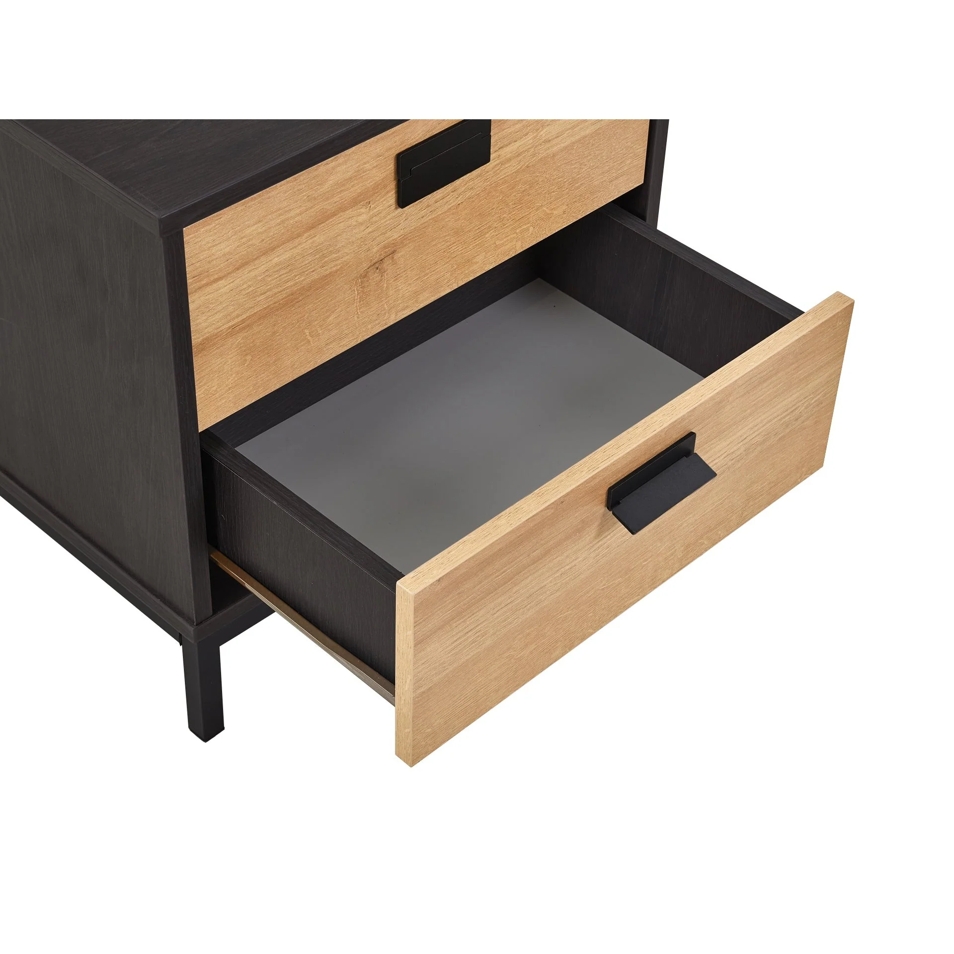 Morris Wooden Bedside Table - Oak - Image 7