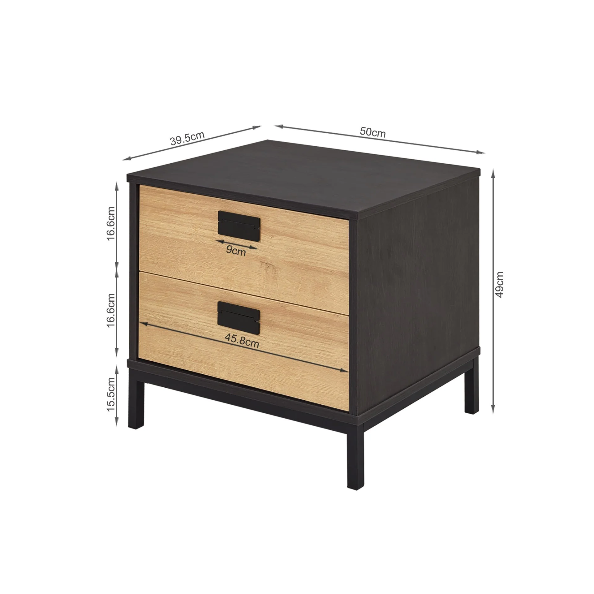 Morris Wooden Bedside Table - Oak - Image 8