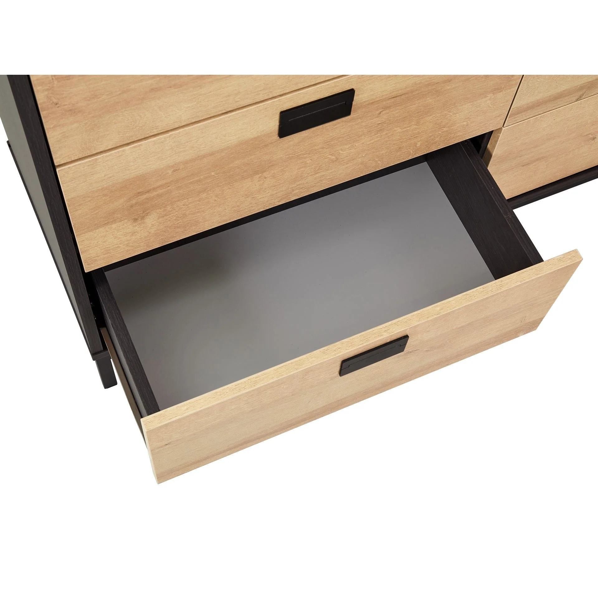 Morris Wooden Low Boy 6 Drawers - Oak - Image 7