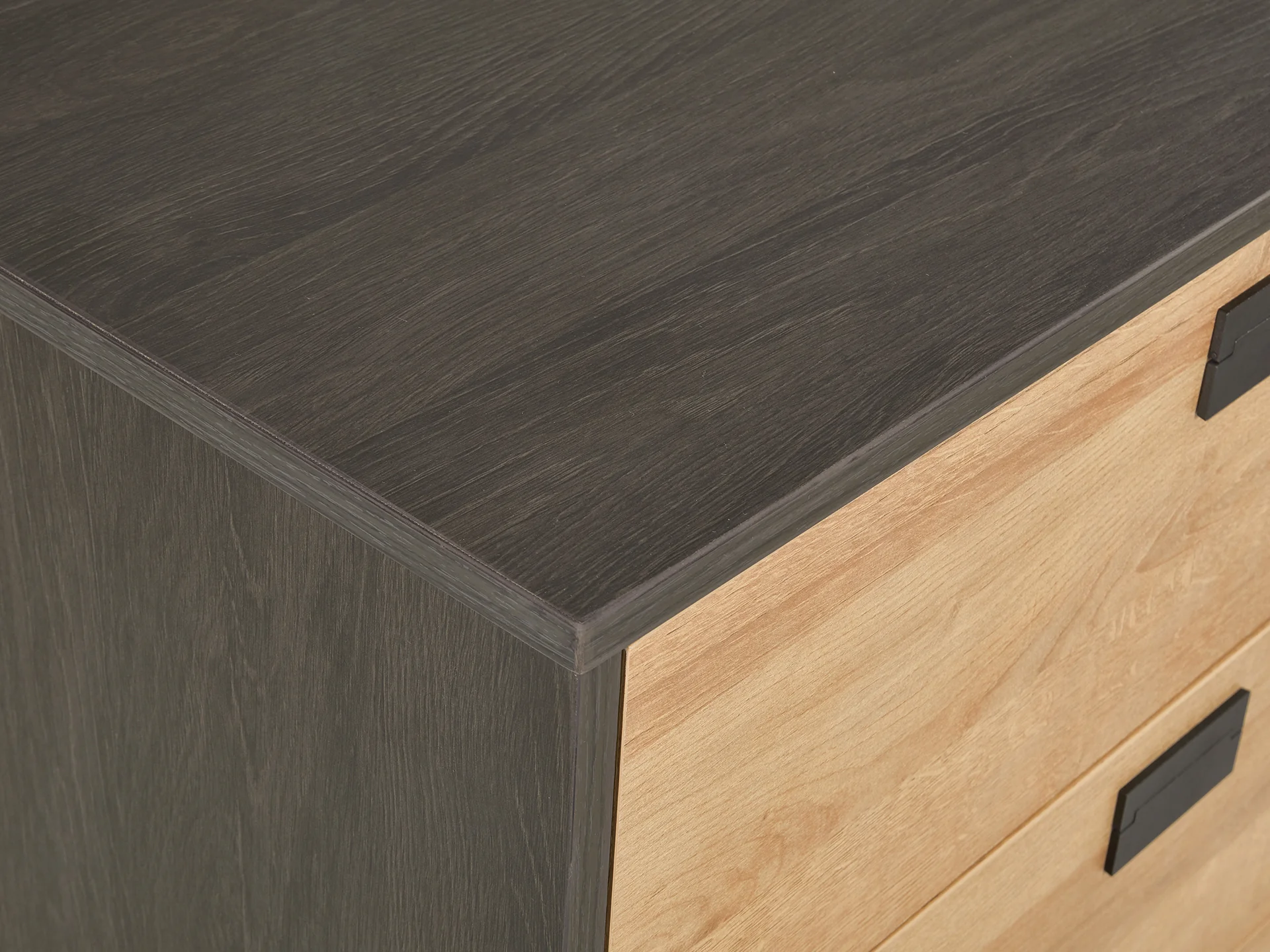 MORRIS Wooden Tallboy 4 Drawers - Oak - Image 11