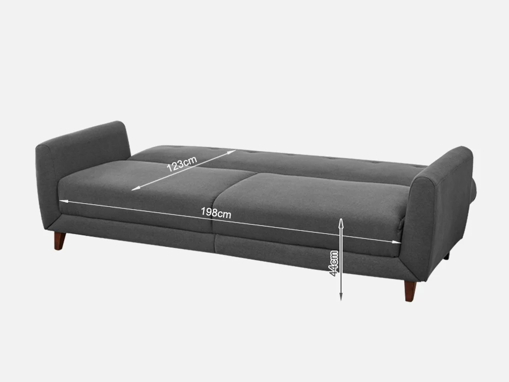 MUNICH 3-Seater Sofa Bed DARK GREY - Image 16