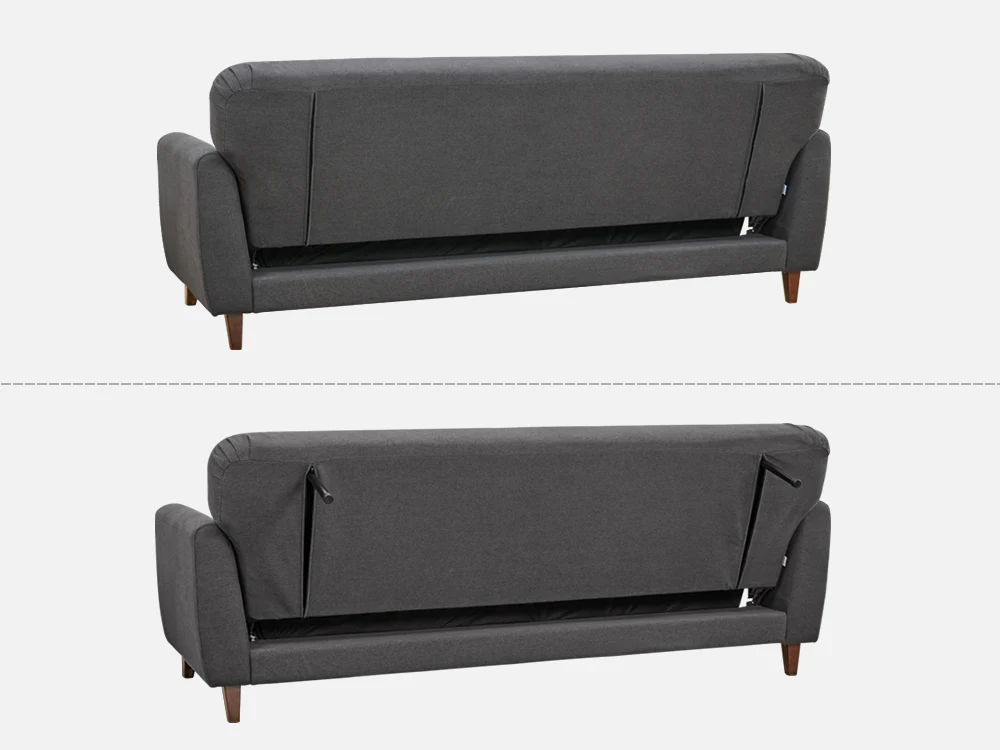 MUNICH 3-Seater Sofa Bed DARK GREY - Image 5