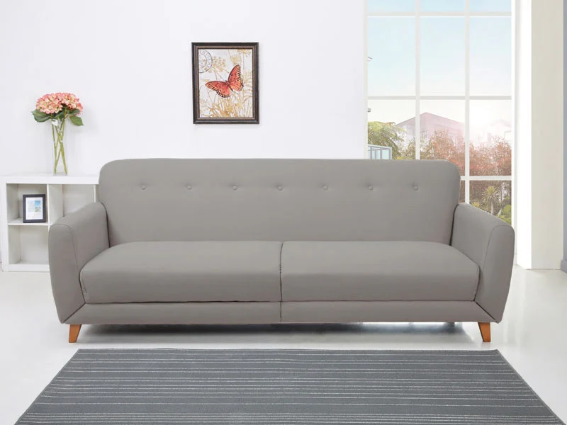 MUNICH 3 Seater Sofa Bed LIGHT GREY - Image 2