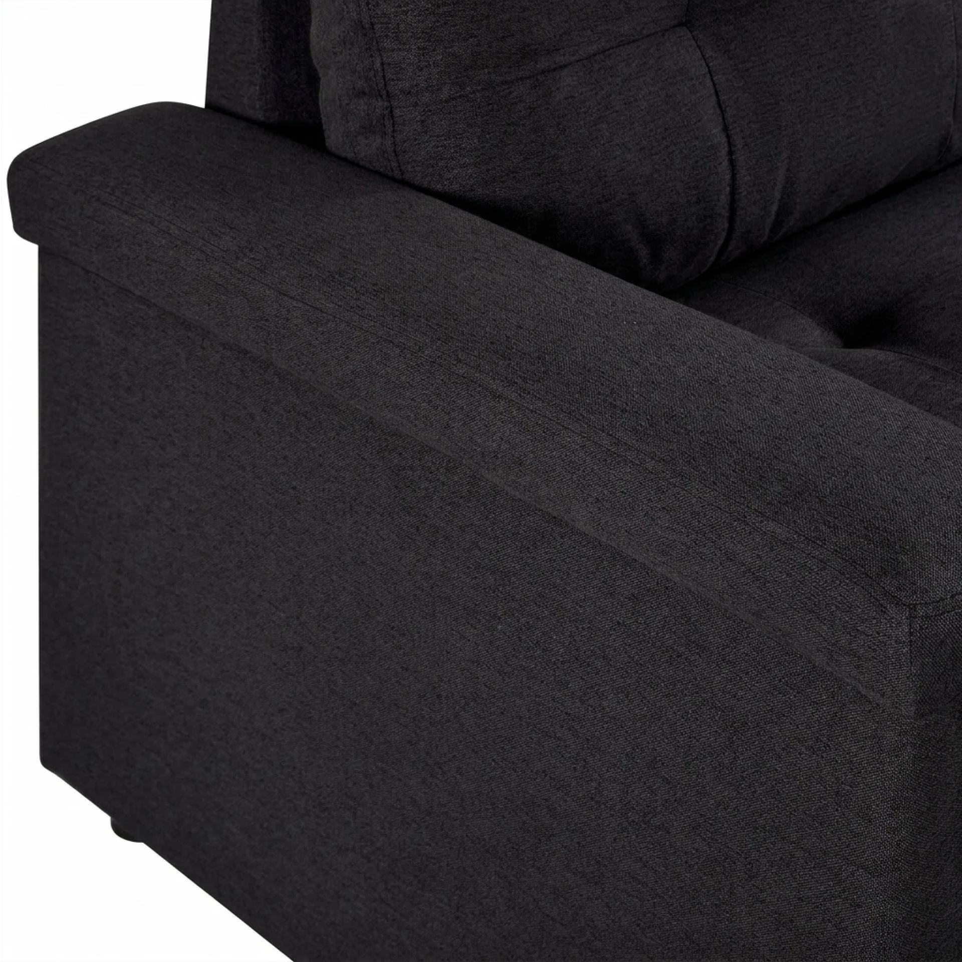 Murphy 3 Seater Sofa Bed with Storage - Black - Image 11