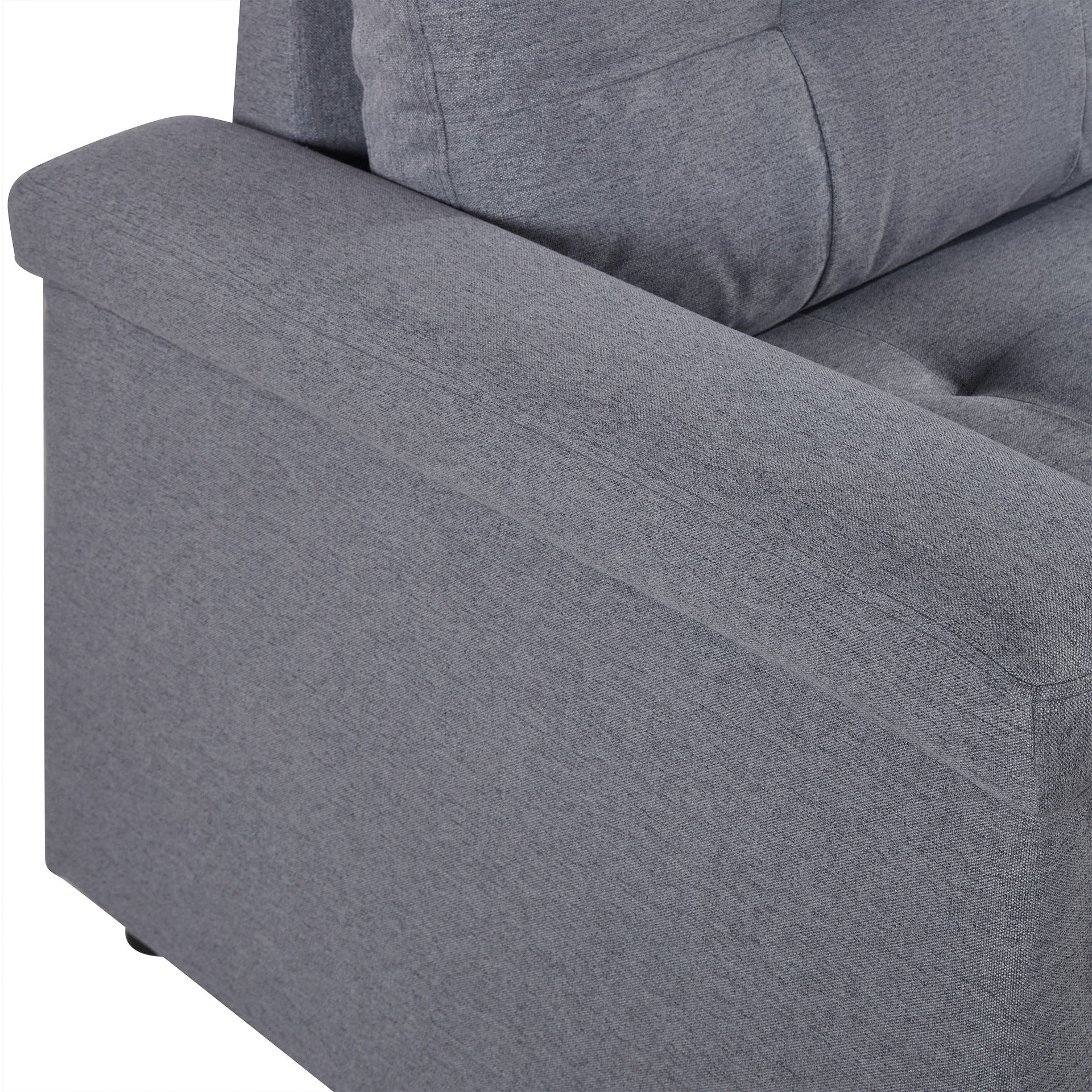 Murphy 3 Seater Sofa Bed with Storage - Dark Grey - Image 14