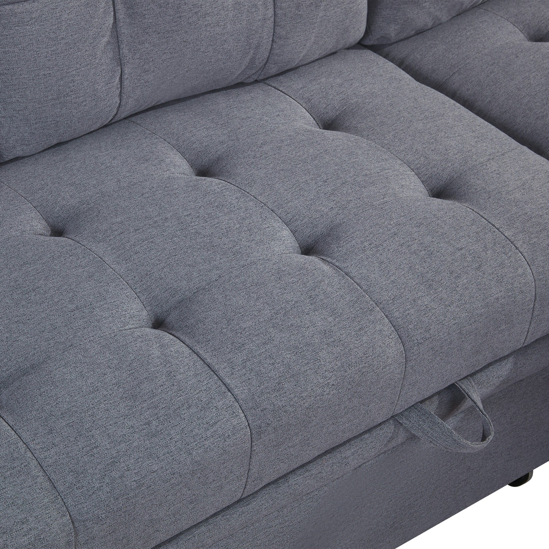 Murphy 3 Seater Sofa Bed with Storage - Dark Grey - Image 15