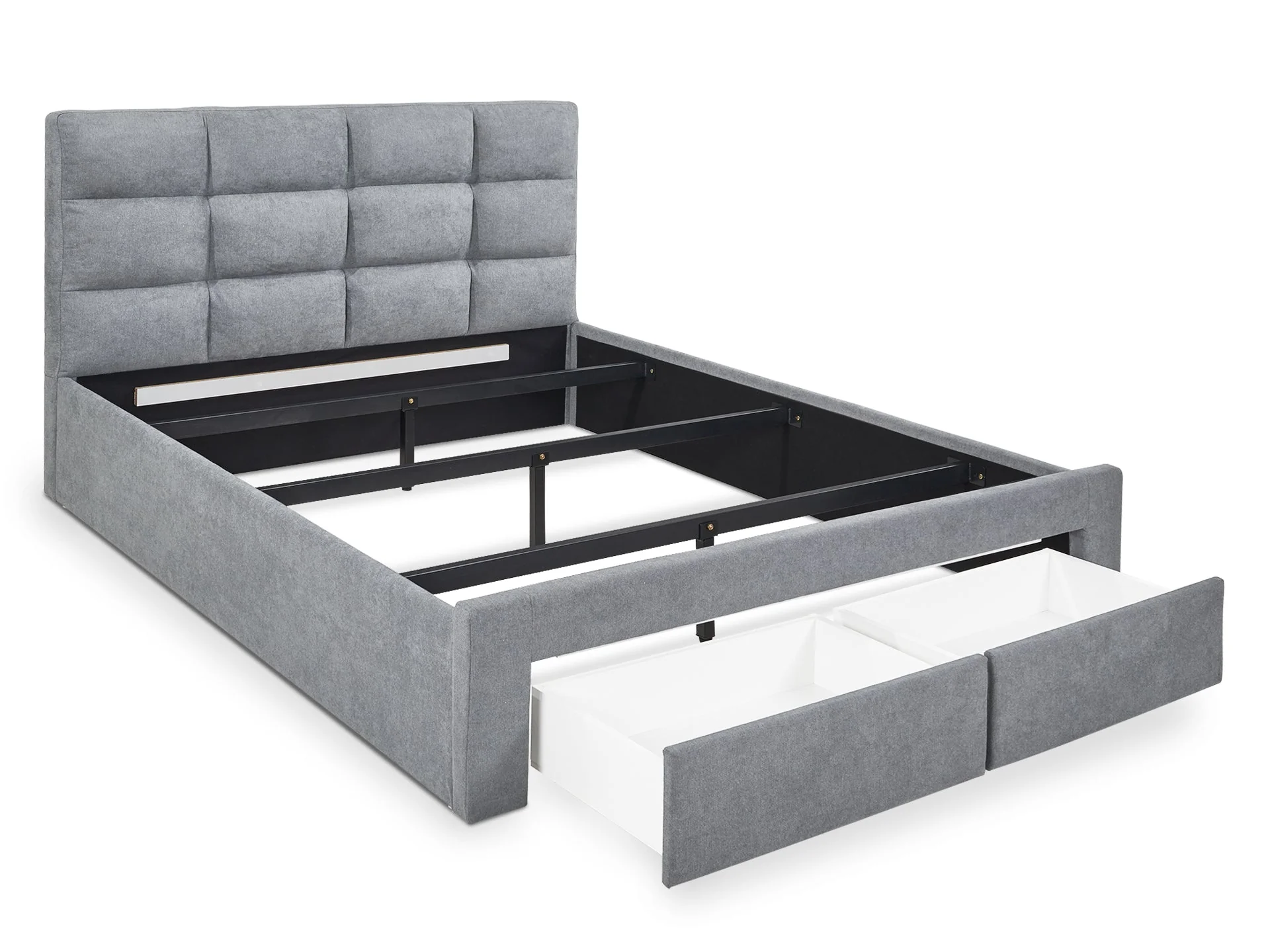 MUSALA King Bed Frame with Storage - DARK GREY - Image 10