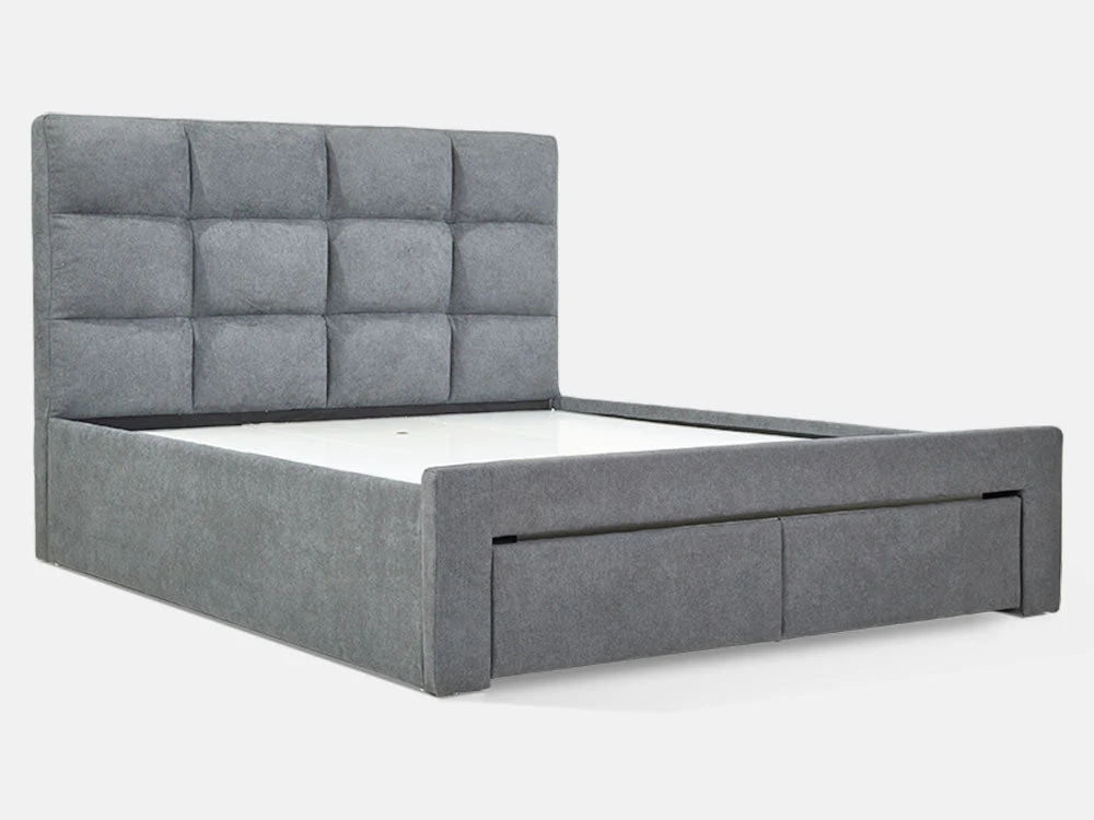 MUSALA King Bed Frame with Storage - DARK GREY - Image 18