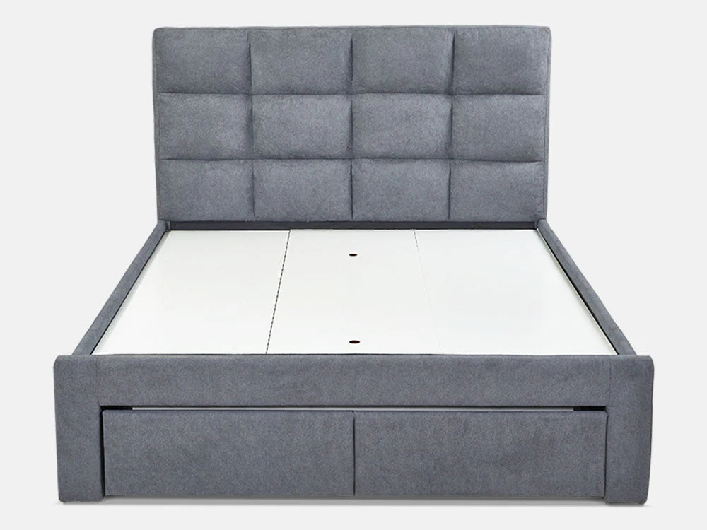 MUSALA King Bed Frame with Storage - DARK GREY - Image 19