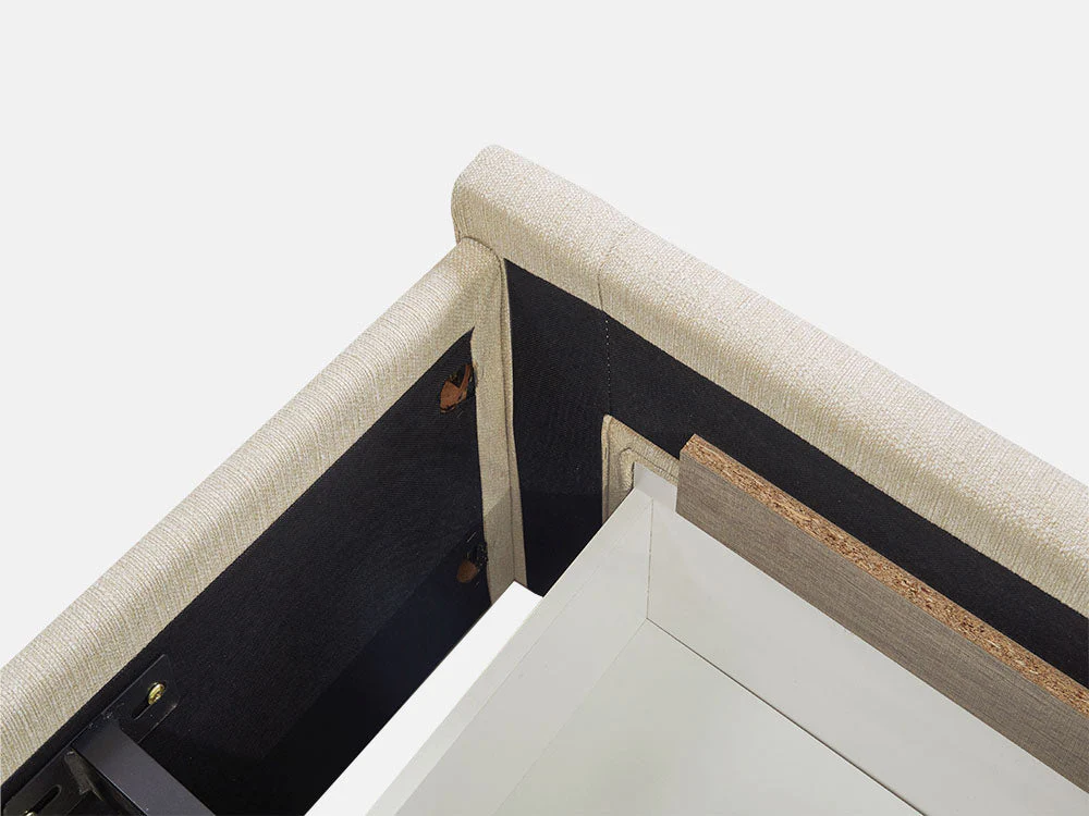 MUSALA Queen Bed Frame with Storage - BEIGE - Image 10