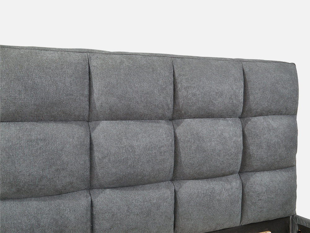 MUSALA Queen Bed Frame with Storage - DARK GREY - Image 8