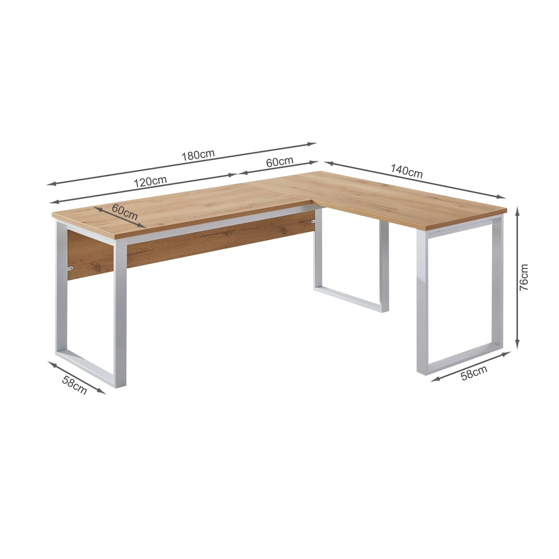 Nakia Computer Corner Desk - Oak - Image 10