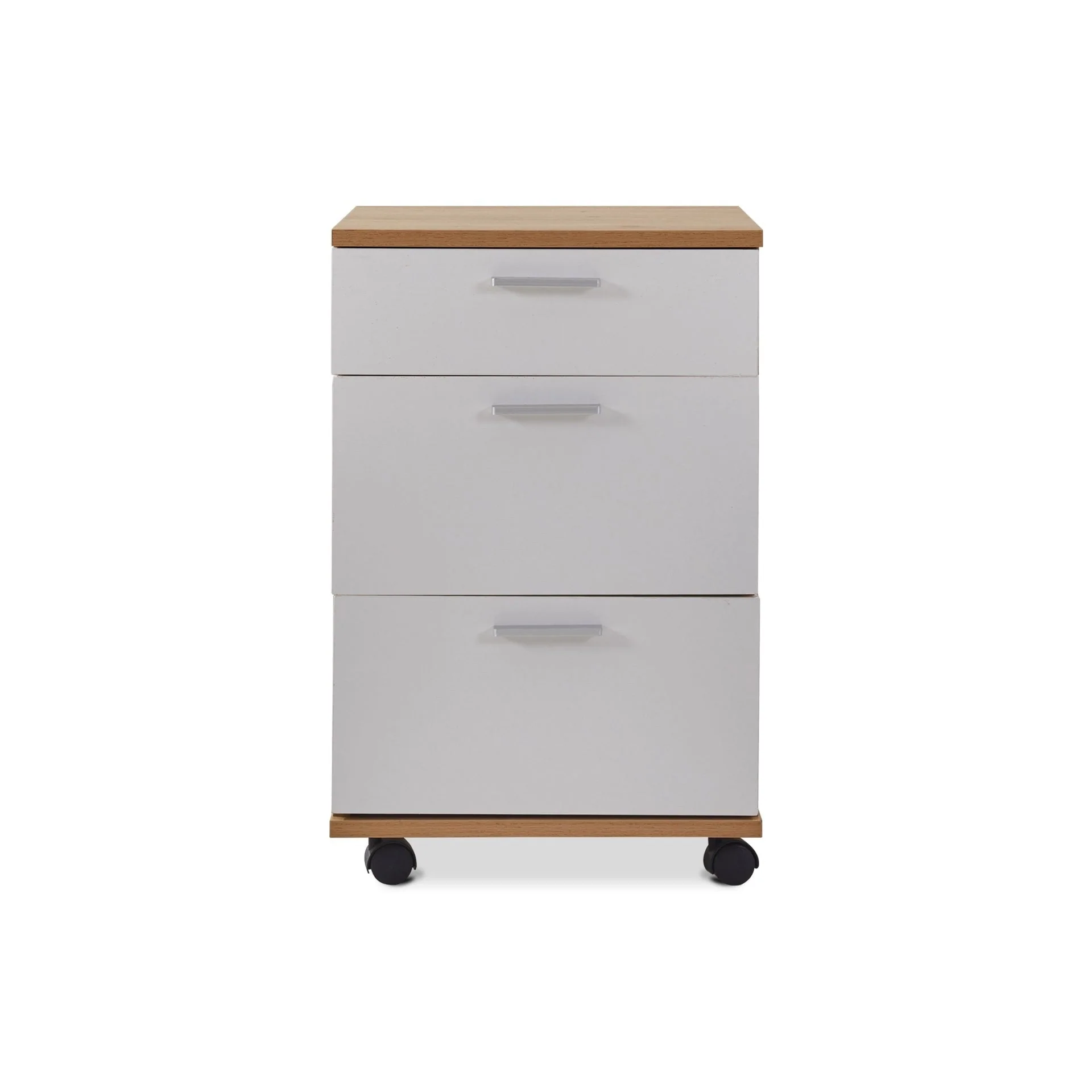 Nakia Corner Desk With Filing Cabinet Set - Oak - Image 10