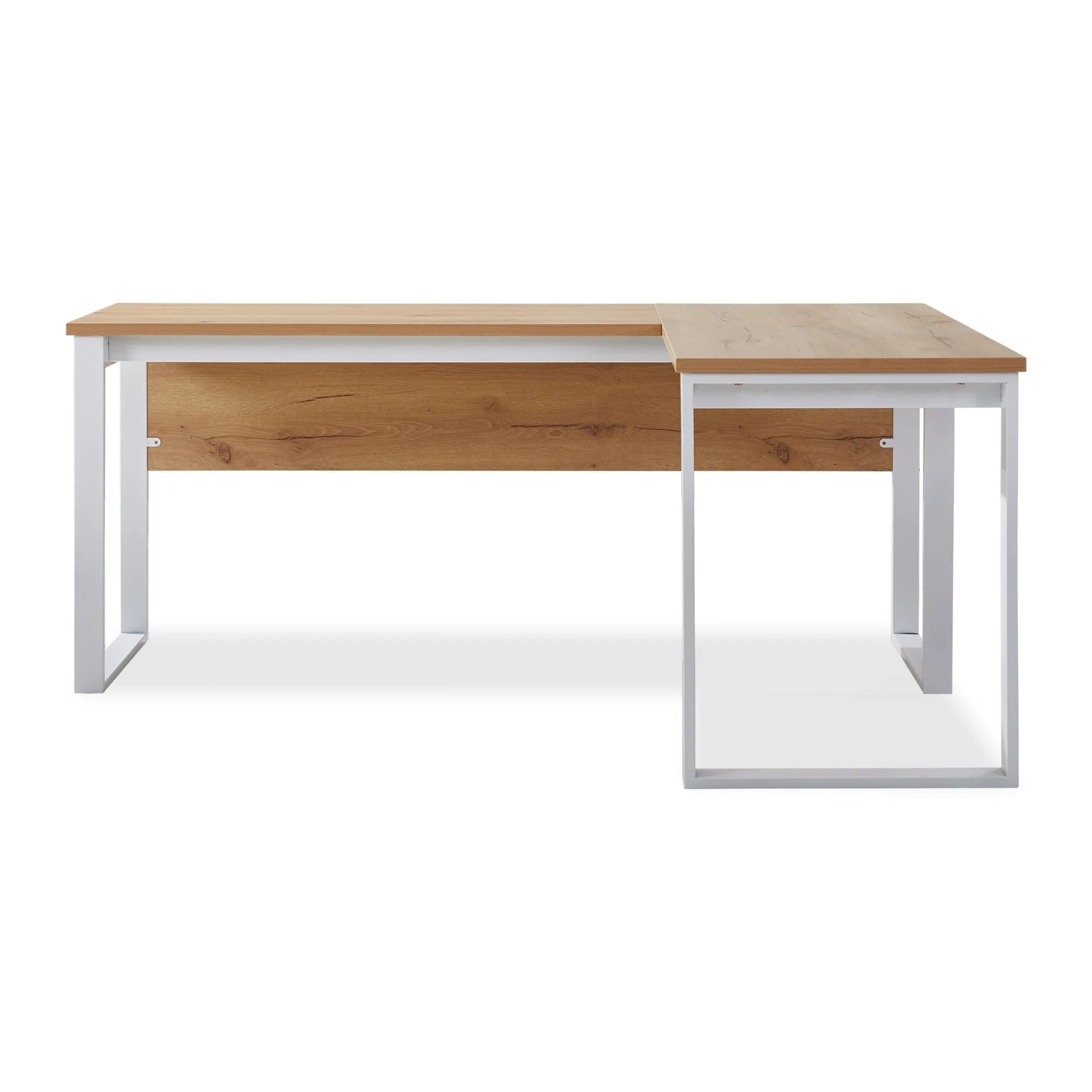 Nakia Corner Desk With Filing Cabinet Set - Oak - Image 9