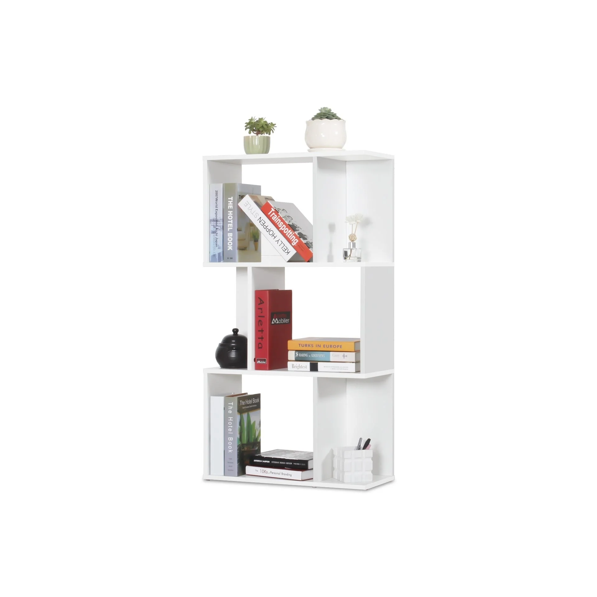 Namak 3 Tier Bookshelf Display Shelf - White - Image 9
