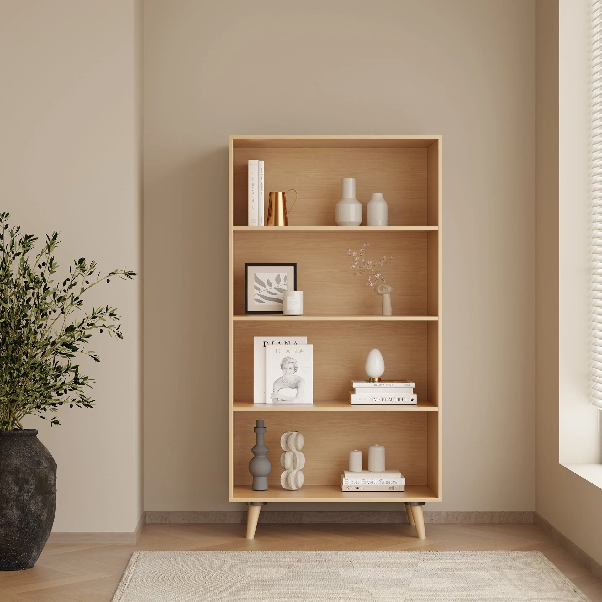 Napier Bookshelf Storage Shelf - Oak