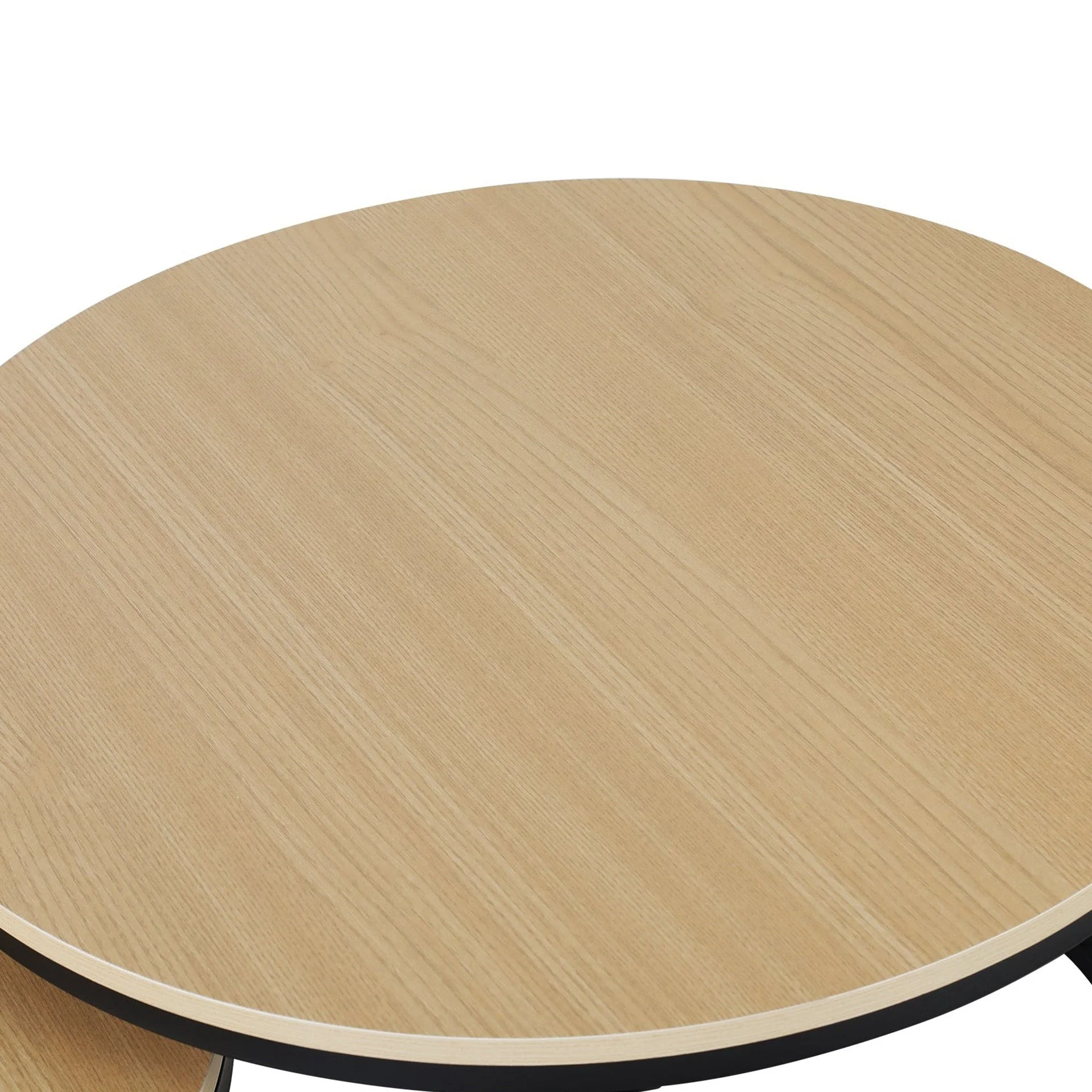 Nasser Nesting Coffee Table - Set of 2 - Natural + Black - Image 5