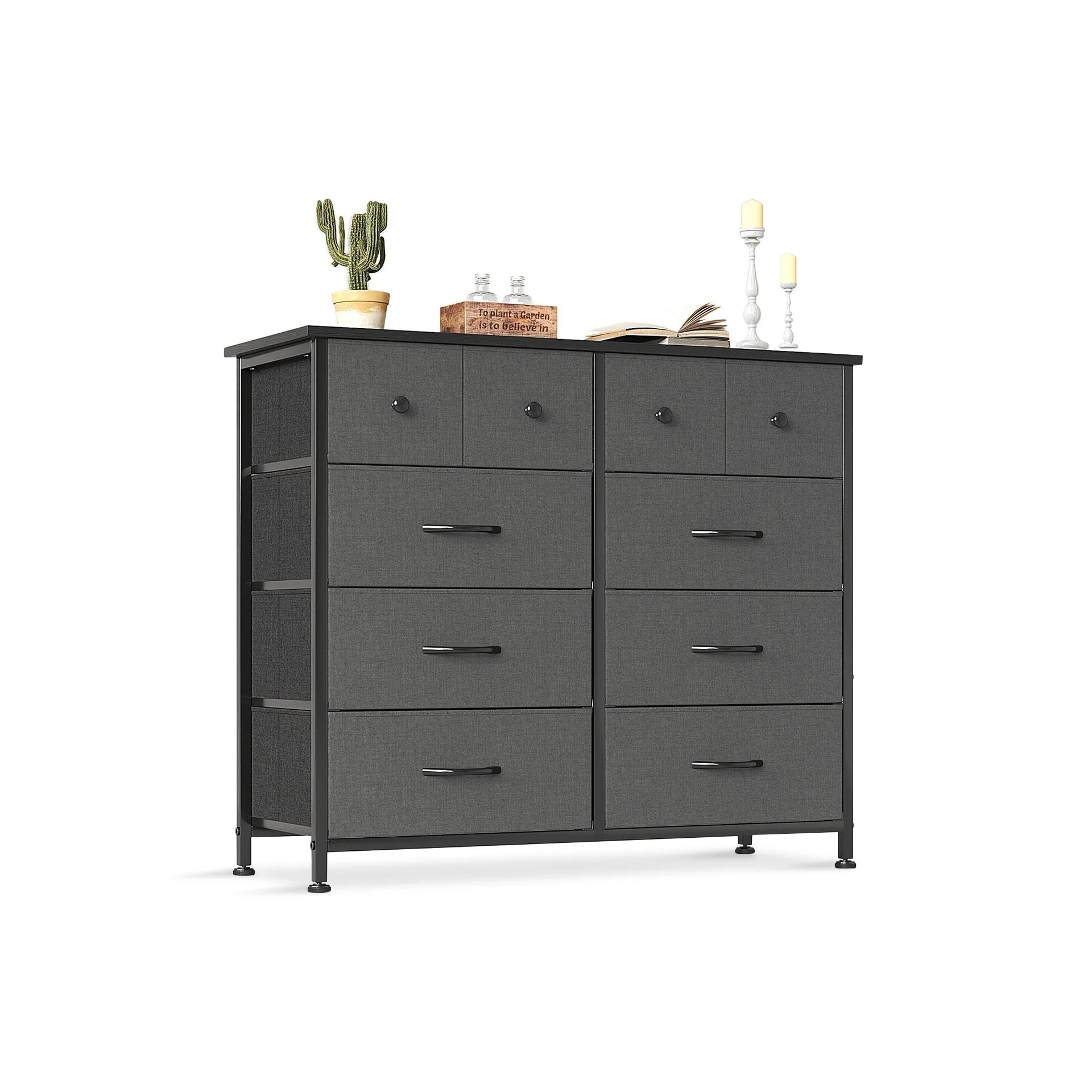 Natalia 10 Drawers Lowboy - Grey - Image 2