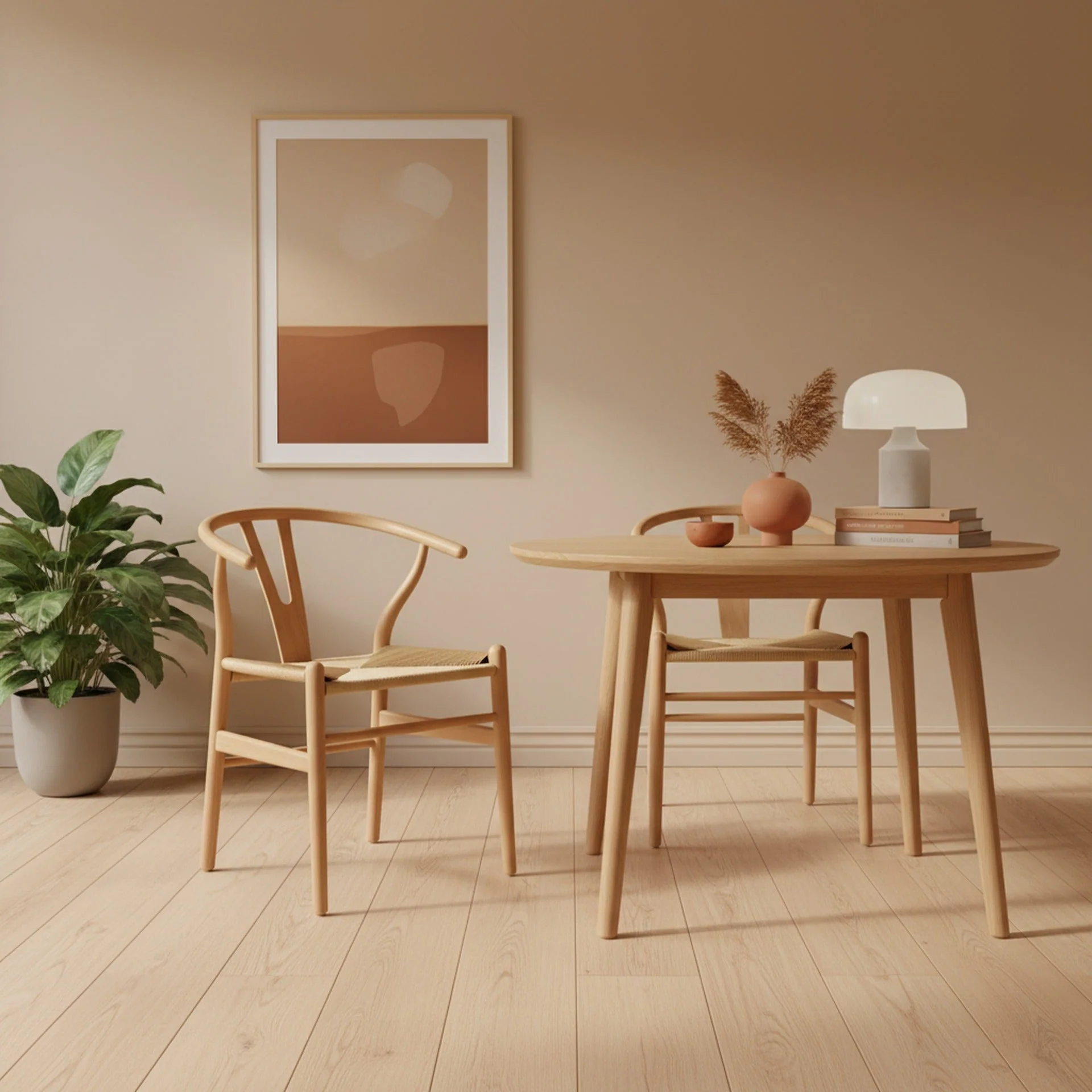 Nathan Wishbone Replica Dining Chair - Set of 2 - Natural - Image 3