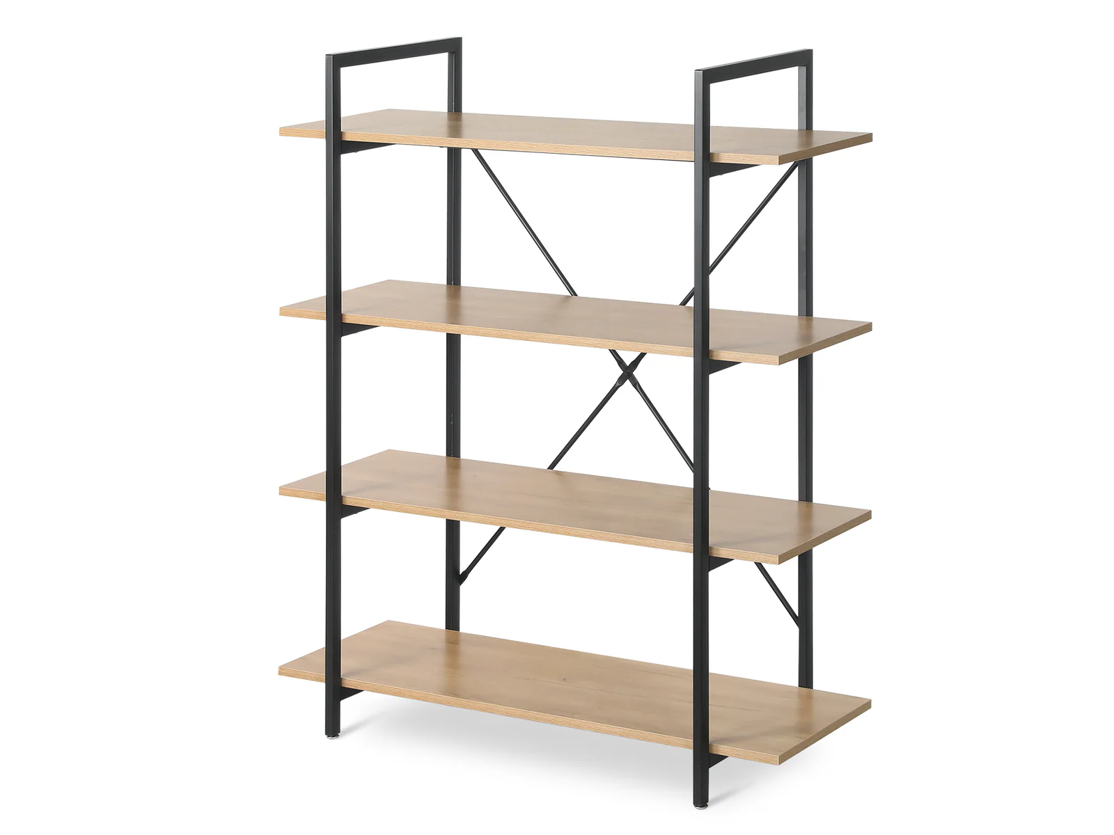 NATRON 4 Tier Bookshelf - Oak - Image 4