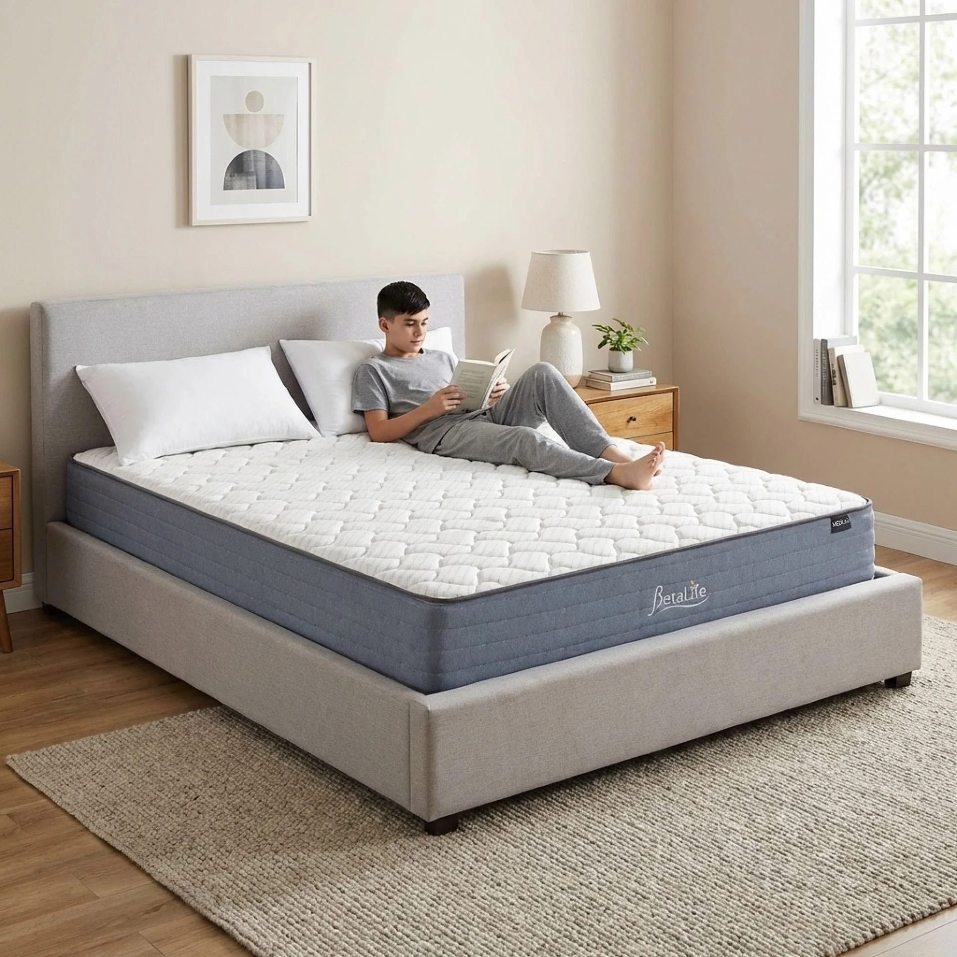 Natureblend Classic Bamboo Medium Mattress with Pillows - King - Image 18