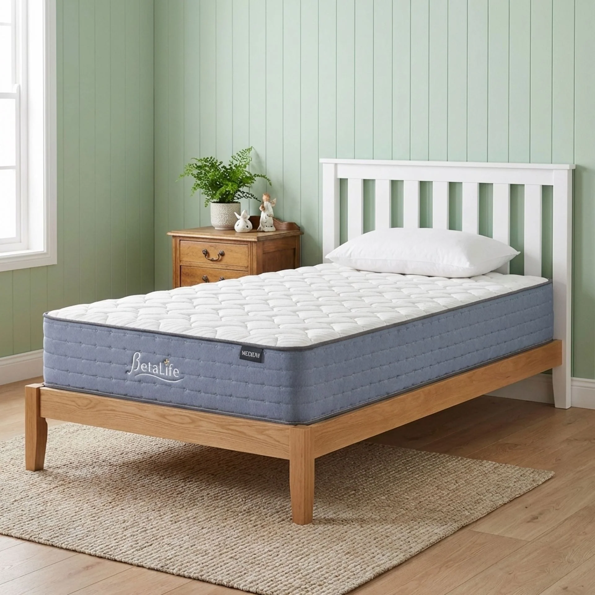 Natureblend Classic Bamboo Medium Mattress with Pillows - King Single - Image 14