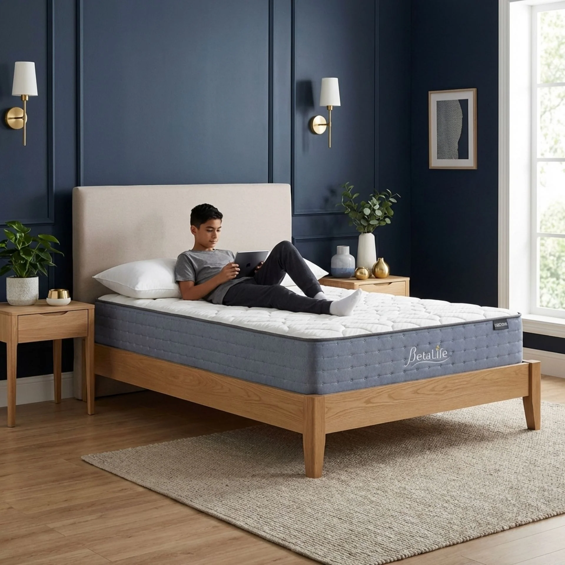 Natureblend Classic Bamboo Medium Mattress with Pillows - King Single - Image 16