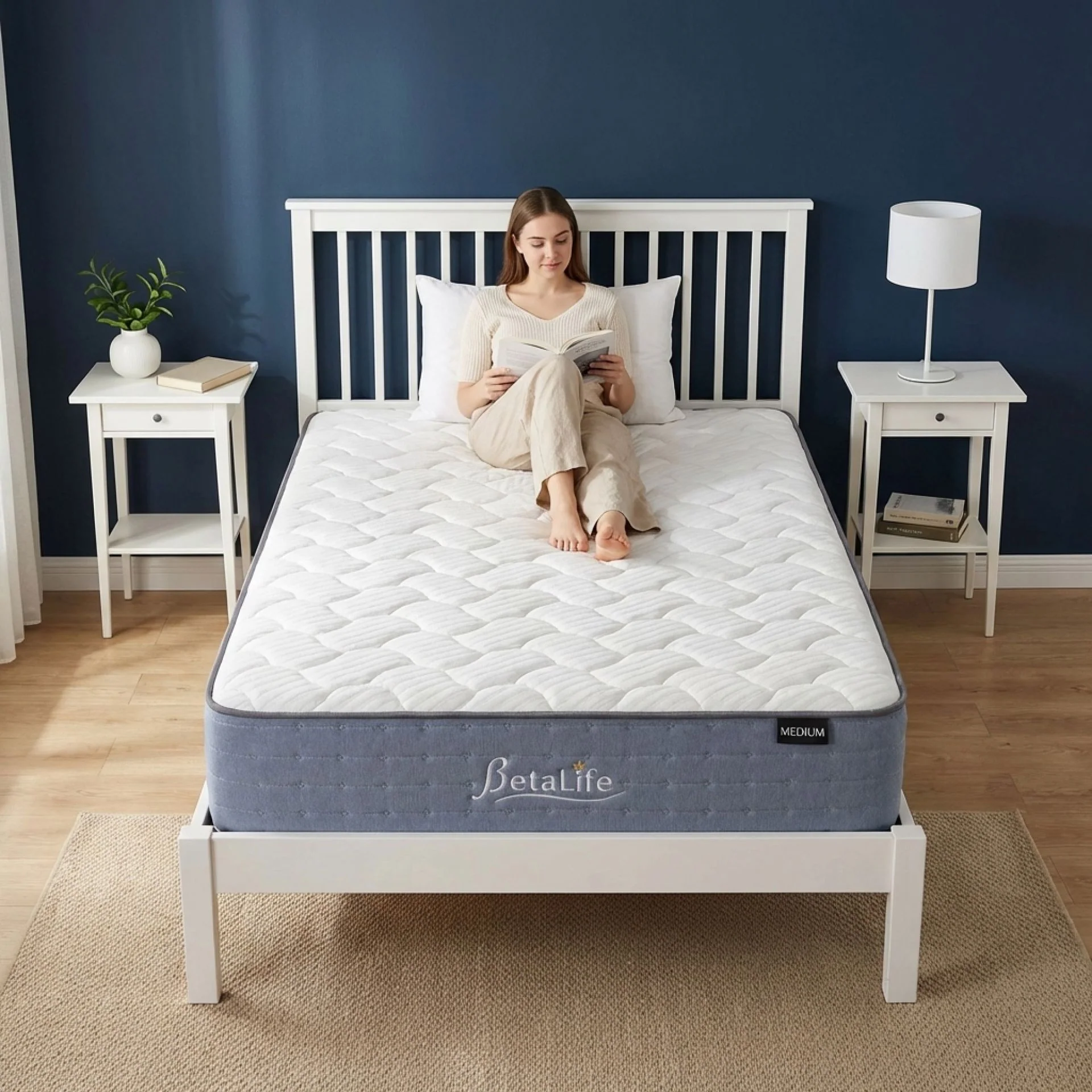 Natureblend Classic Bamboo Medium Mattress with Pillows - King Single - Image 2