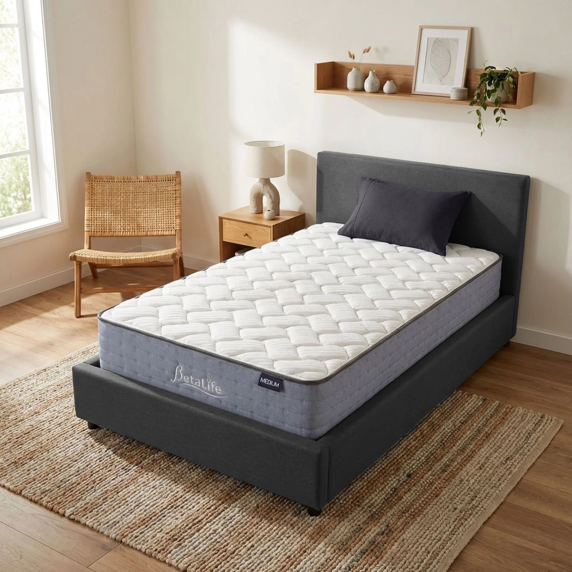 Natureblend Classic Bamboo Medium Mattress with Pillows - Single - Image 15