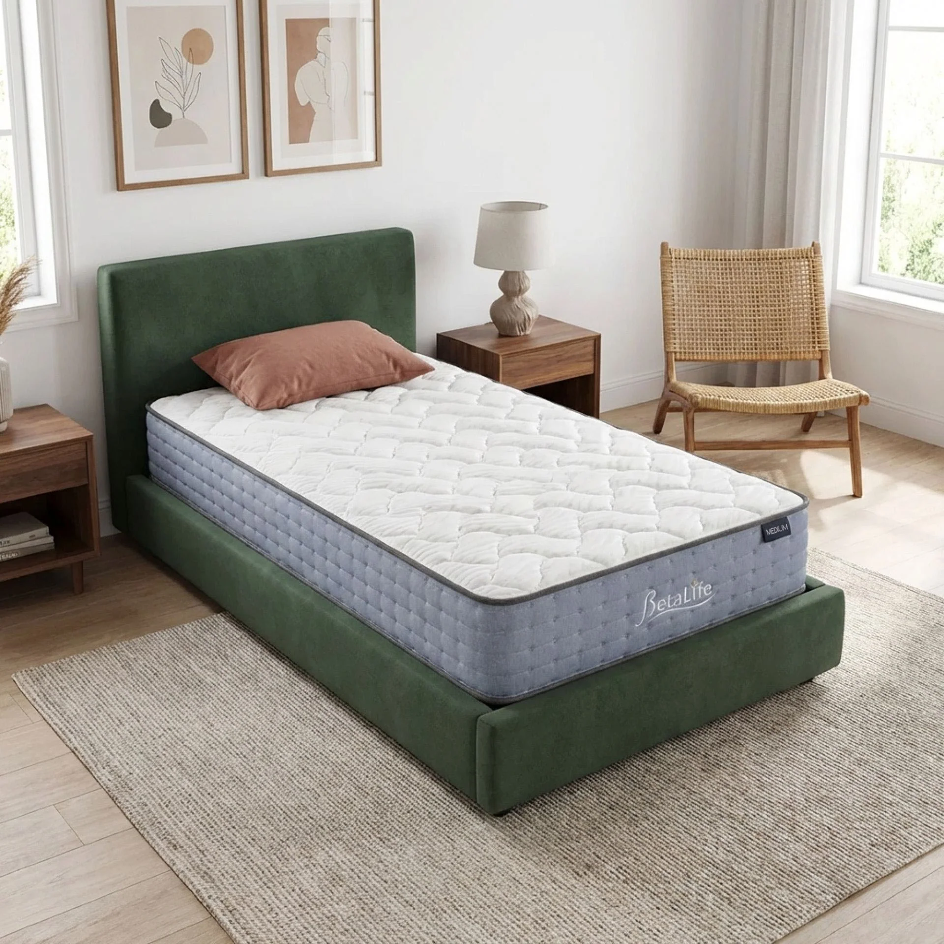 Natureblend Classic Bamboo Medium Mattress with Pillows - Single - Image 16