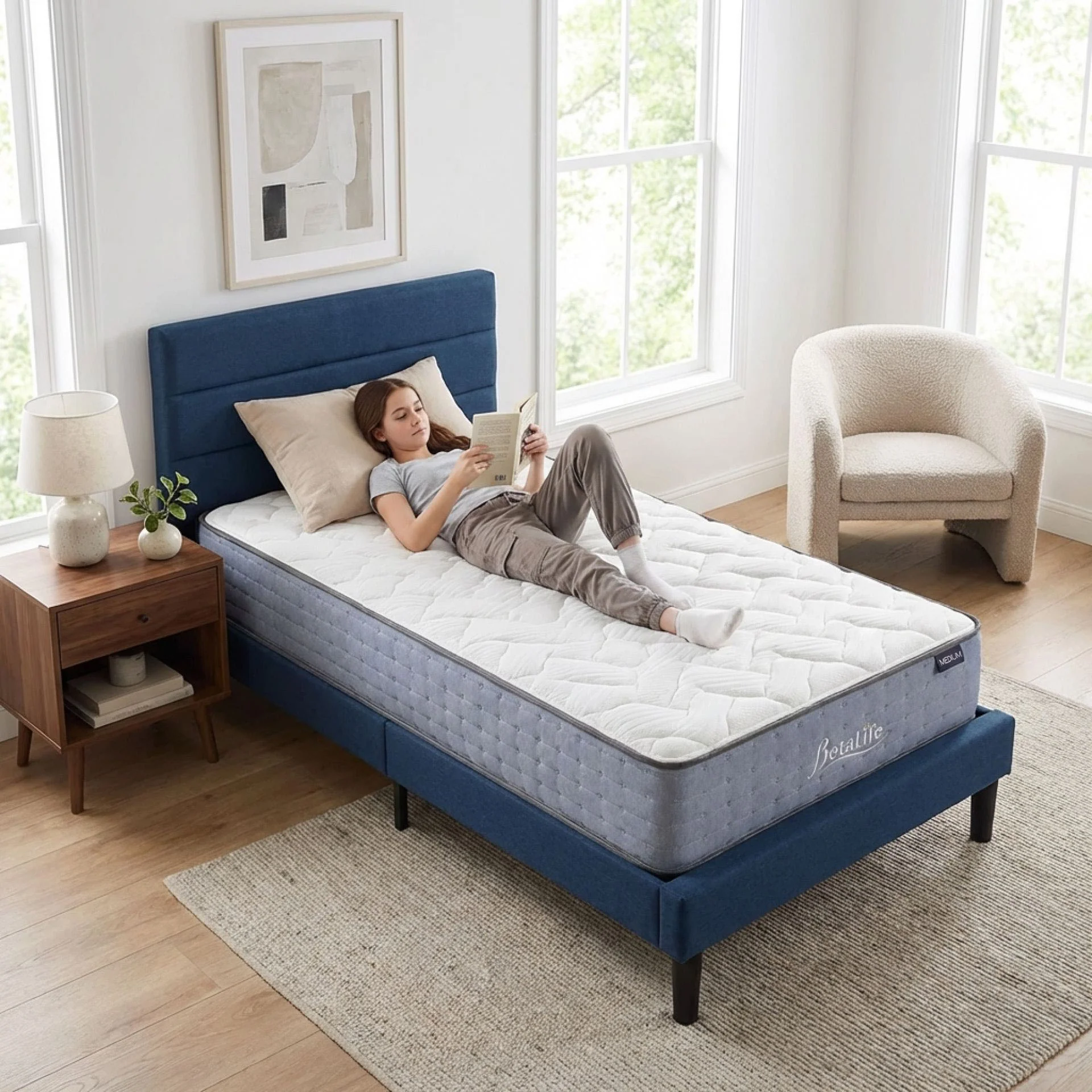 Natureblend Classic Bamboo Medium Mattress with Pillows - Single - Image 18