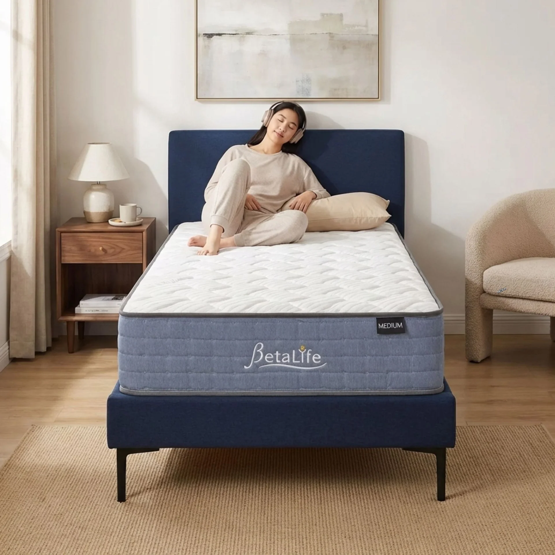 Natureblend Classic Bamboo Medium Mattress with Pillows - Single - Image 2