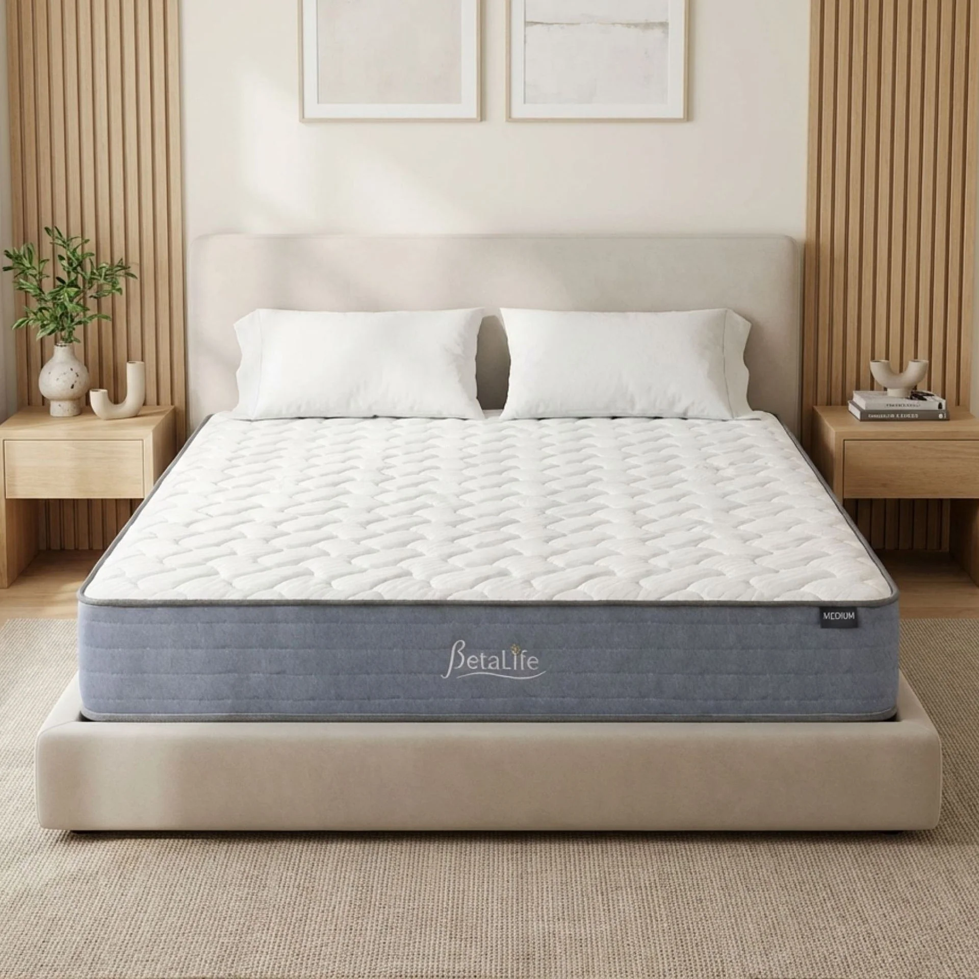Natureblend Classic Bamboo Medium Mattress with Pillows - Super King