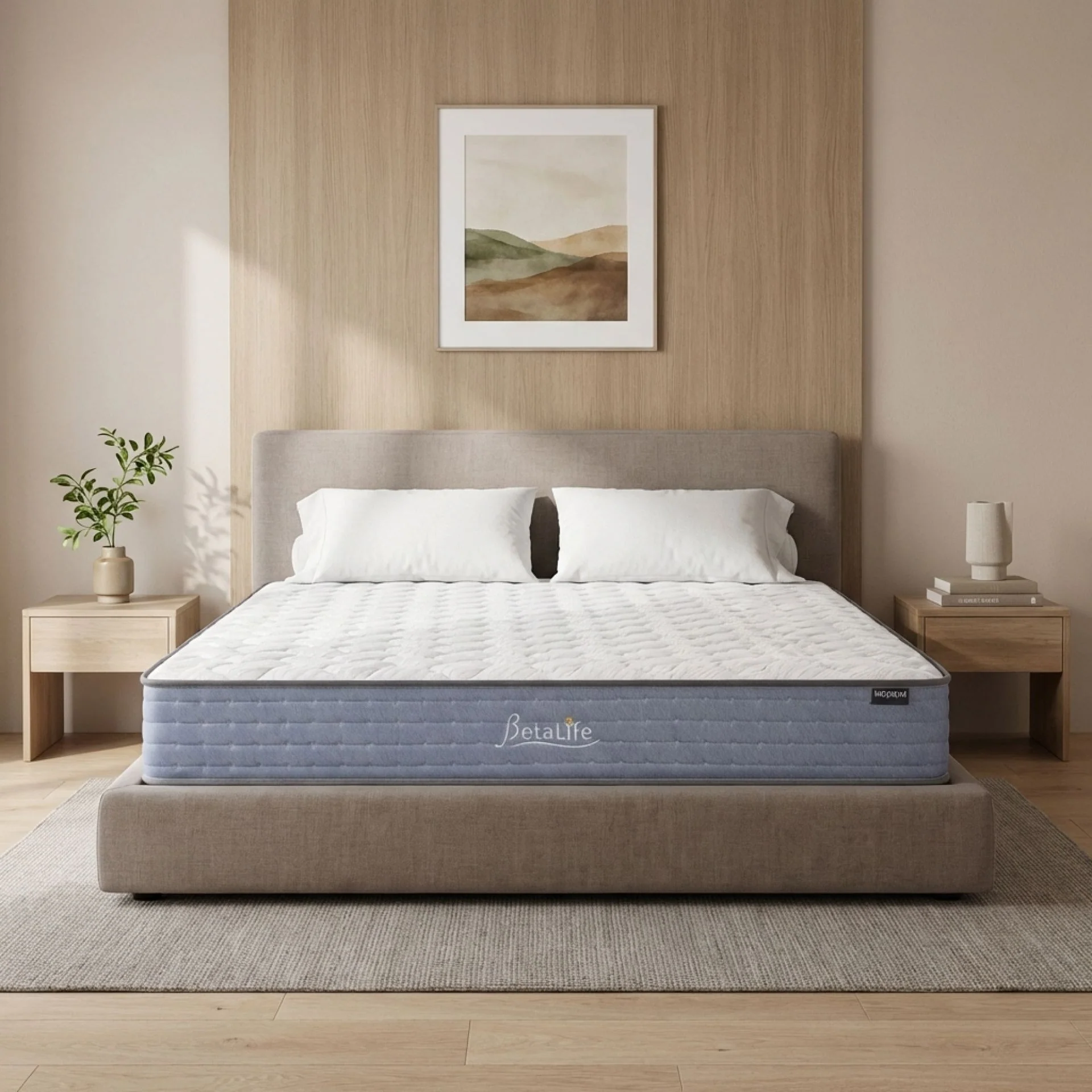 Natureblend Classic Bamboo Medium Mattress with Pillows - Super King - Image 14
