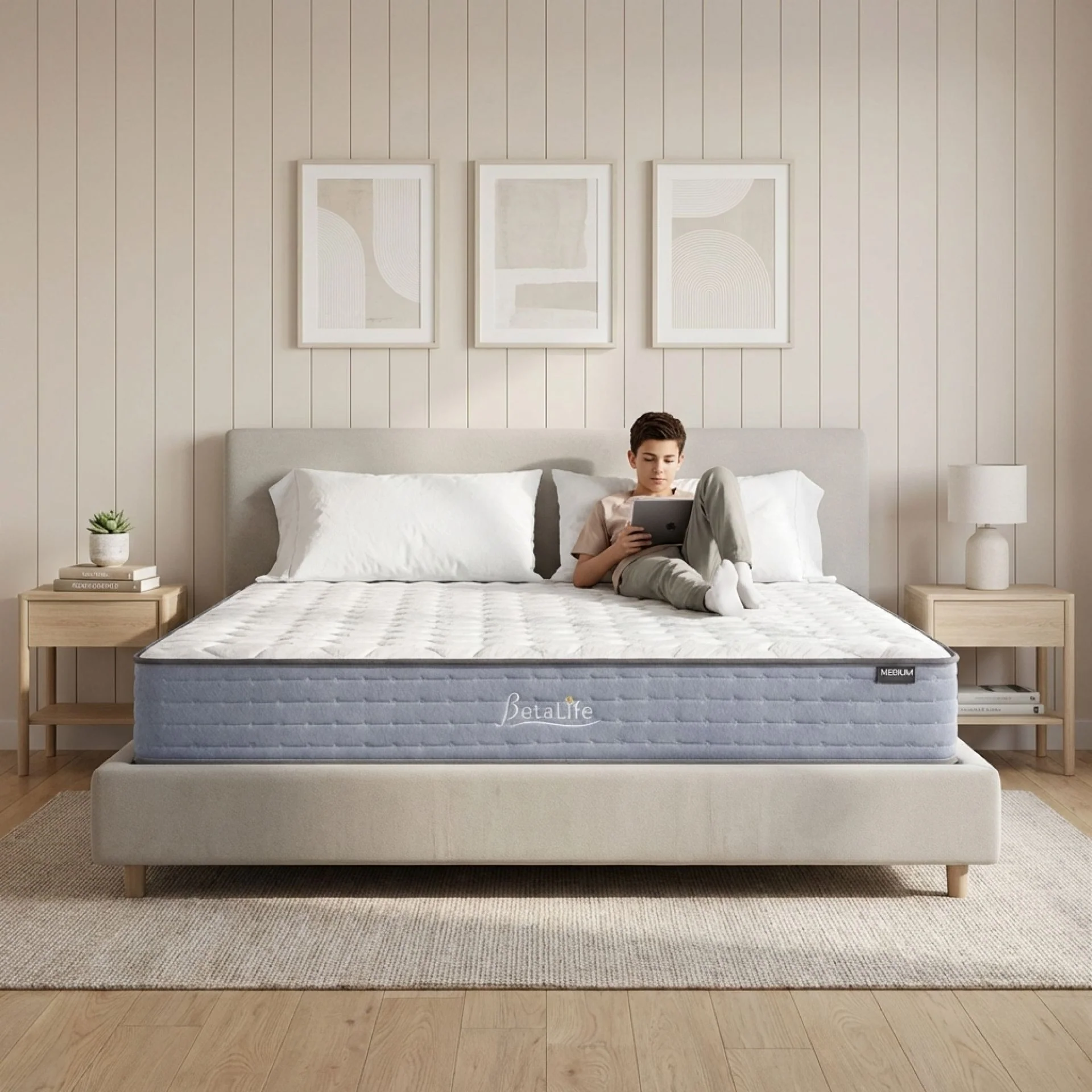 Natureblend Classic Bamboo Medium Mattress with Pillows - Super King - Image 15