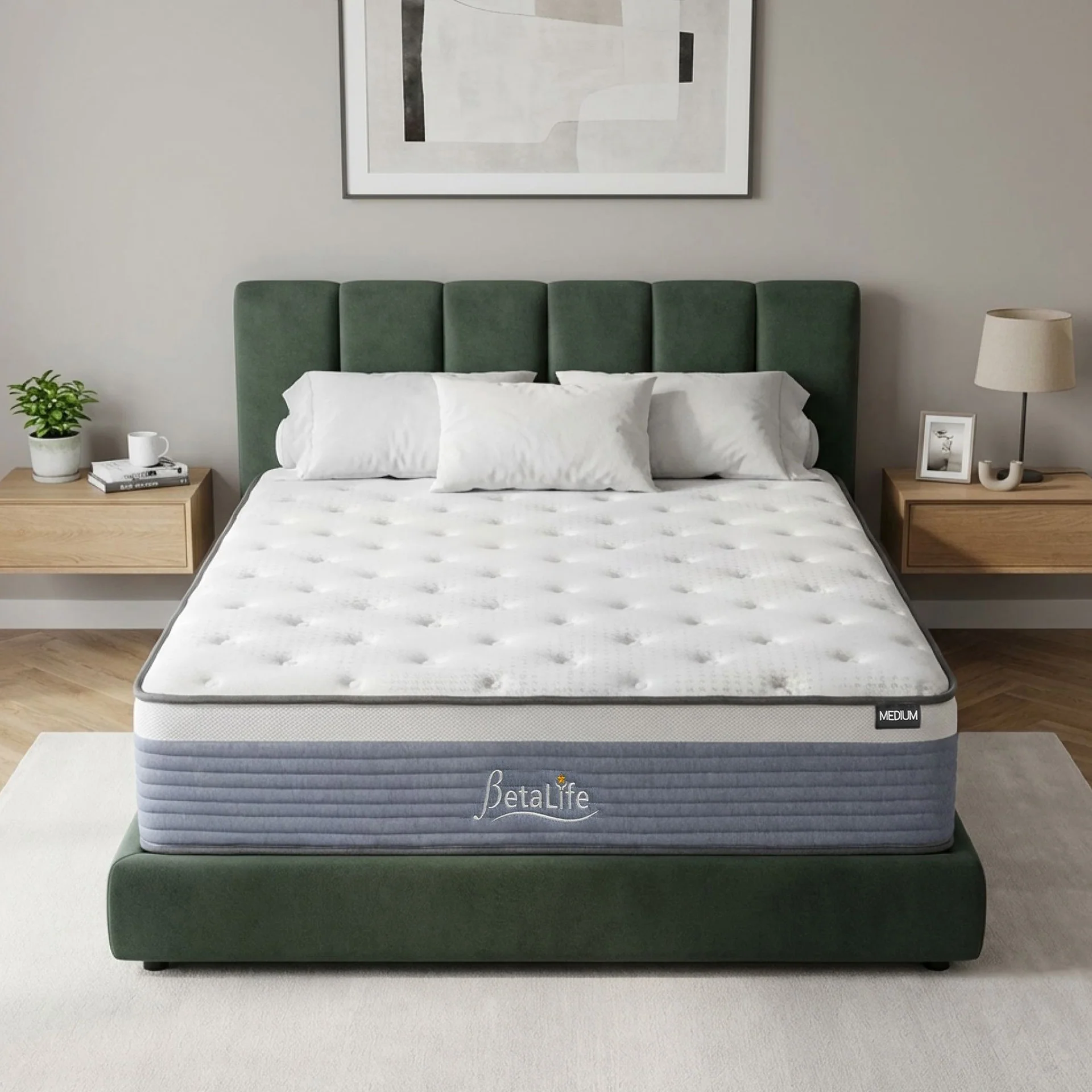 Natureblend Plus Bamboo Charcoal Medium Plush Mattress - Double