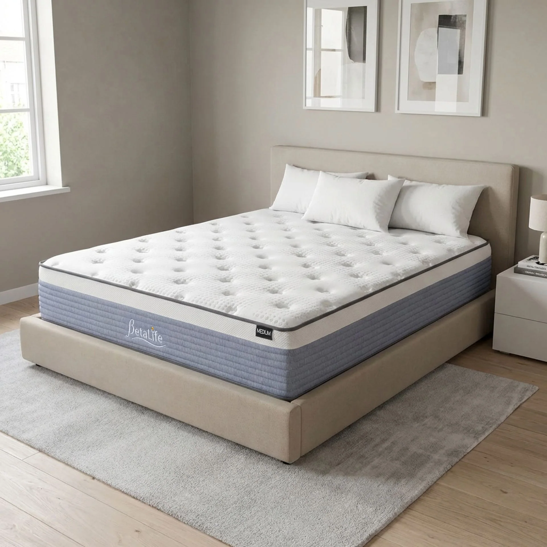 Natureblend Plus Bamboo Charcoal Medium Plush Mattress - Double - Image 12