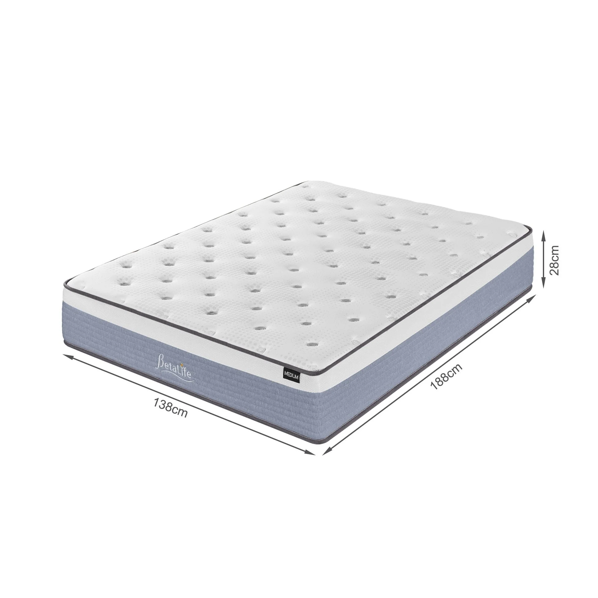 Natureblend Plus Bamboo Charcoal Medium Plush Mattress - Double - Image 17