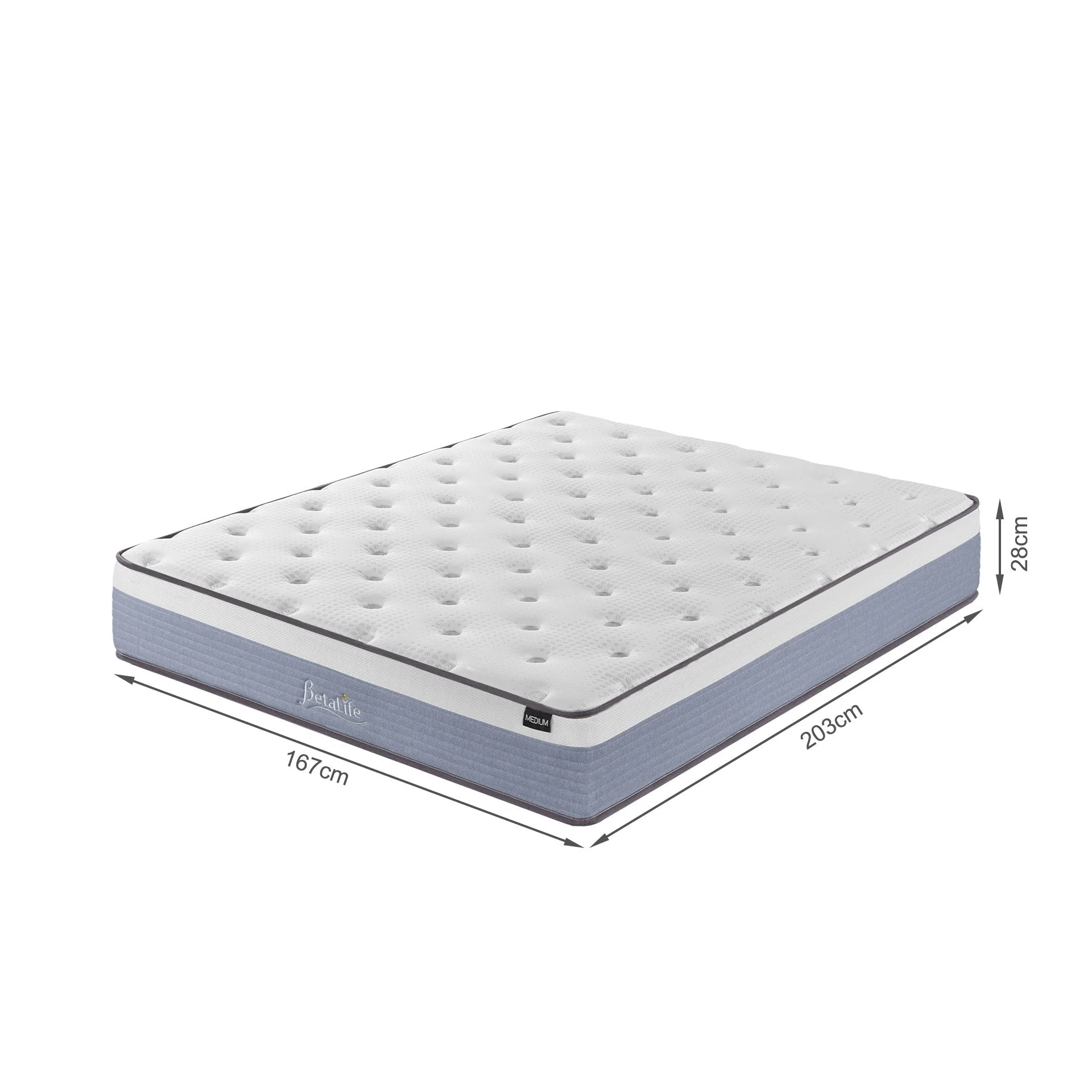Natureblend Plus Bamboo Charcoal Medium Plush Mattress - King - Image 12